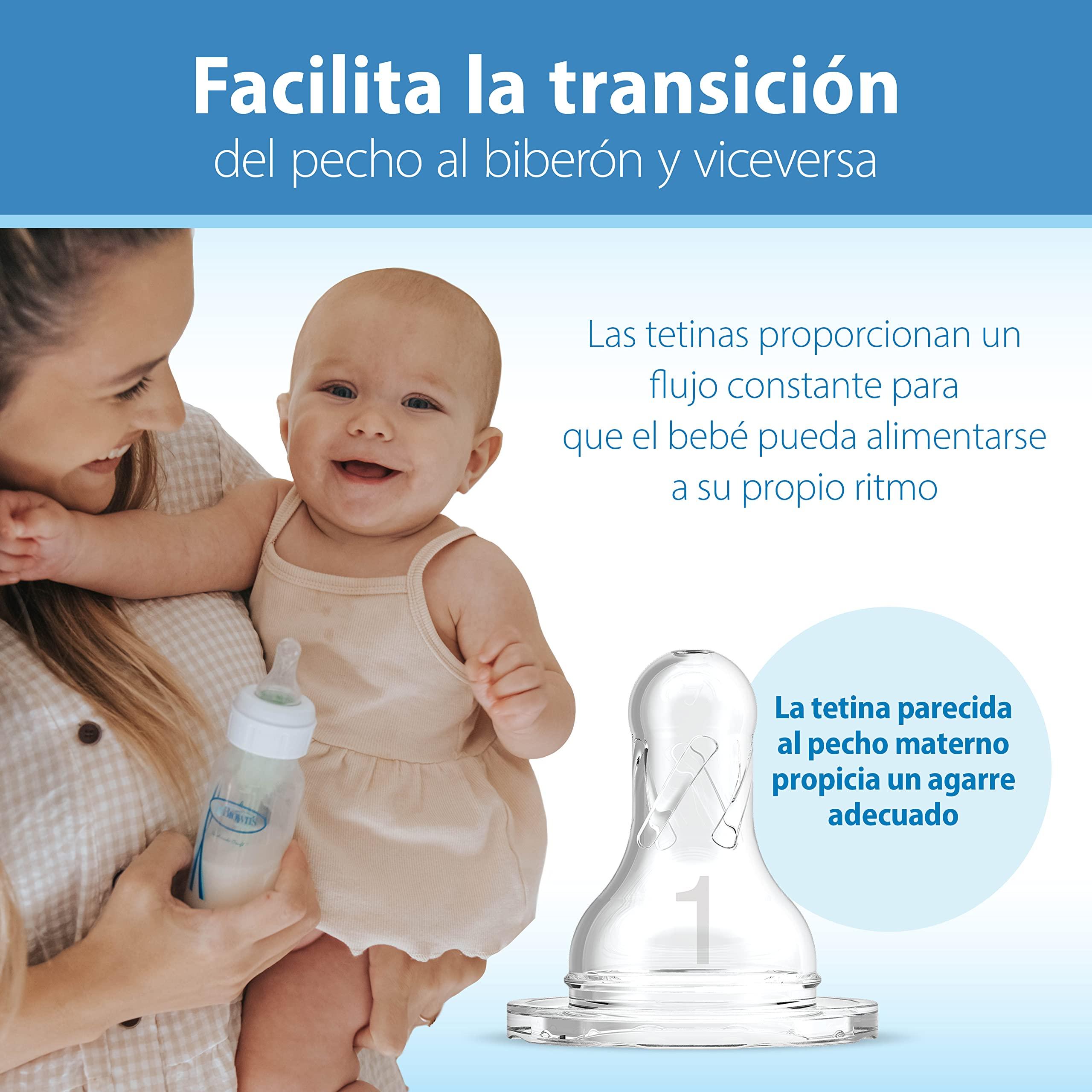 Dr. Brown's Natural Flow Anti-Colic Options+ Narrow Baby Bottle, 8 oz/250 mL, with Level 1 Slow Flow Nipples, 0m+, 4 Pack - Image 11