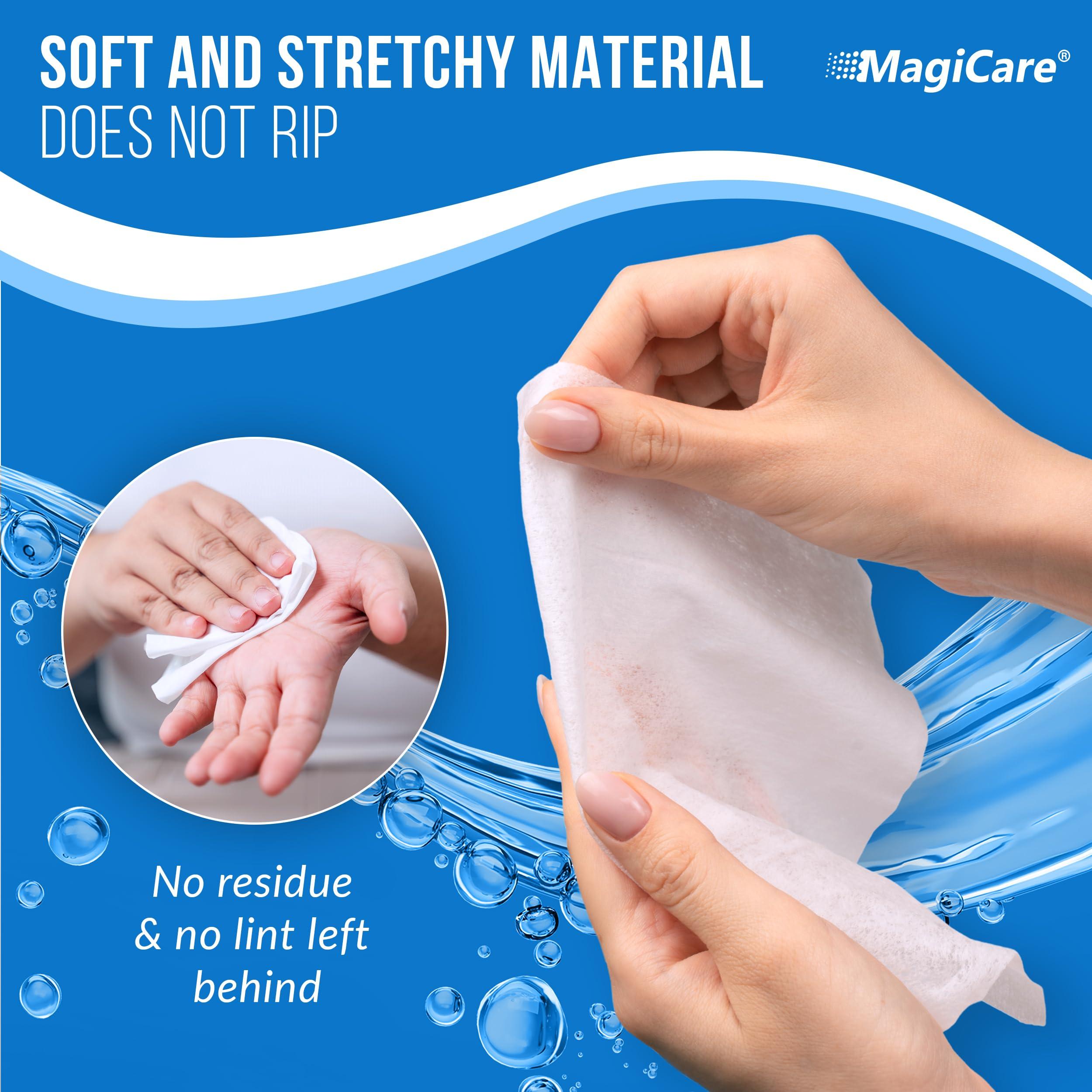 MagiCare 75% Large Alcohol Wipes (4-80ct Packs) - Alcohol Hand Sanitizing Wipes, Premium - Unscented Hand Wipe, Sanitizer Wipe - Travel, Home, Classroom, Camping - 4 Soft Packs (320pcs) - Image 7