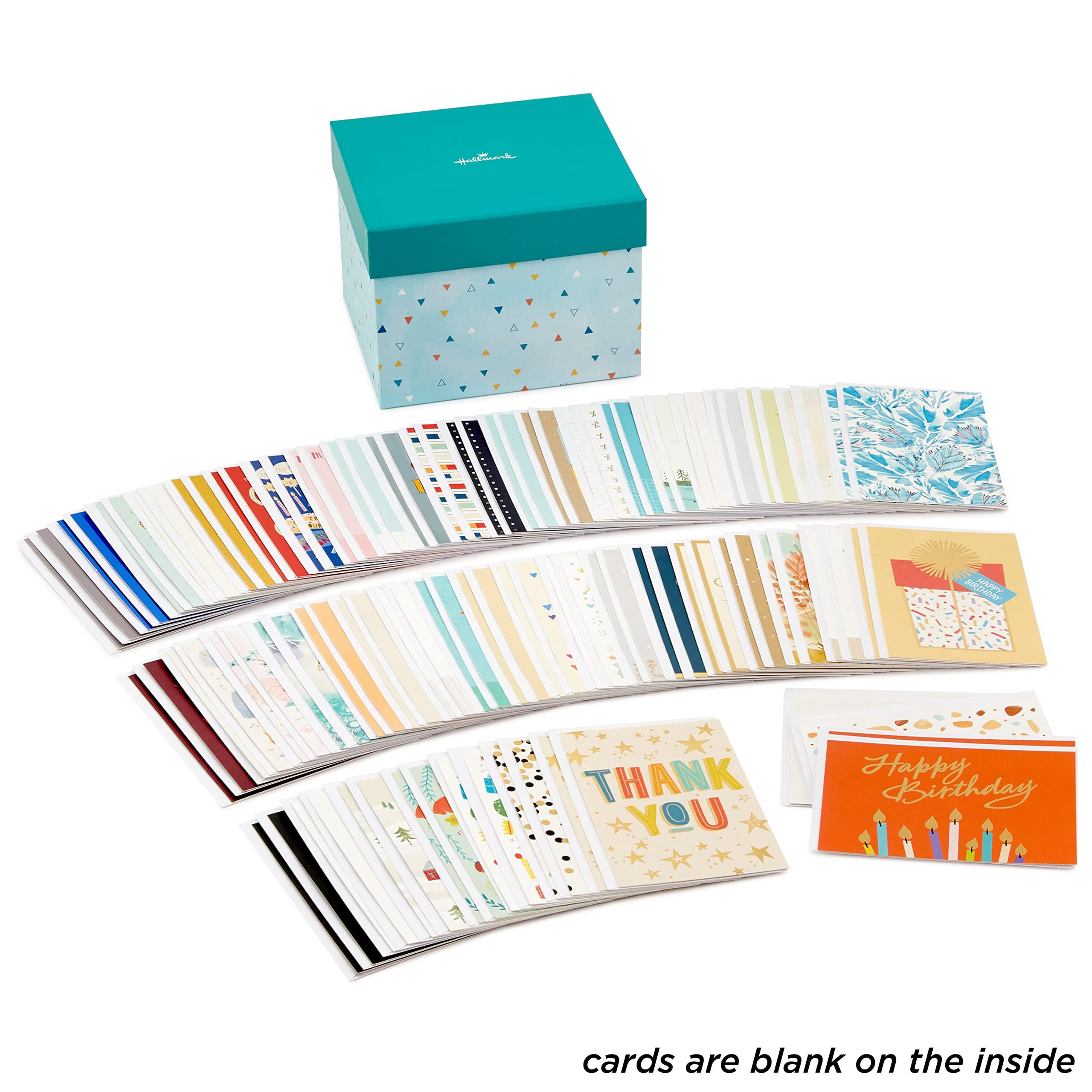 Hallmark All Occasion Boxed Set of Assorted Blank Greeting Cards with Card Organizer (Pack of 100)—Birthday, Thank You, Congratulations, Wedding, Baby, Thinking of You, Sympathy - Image 4