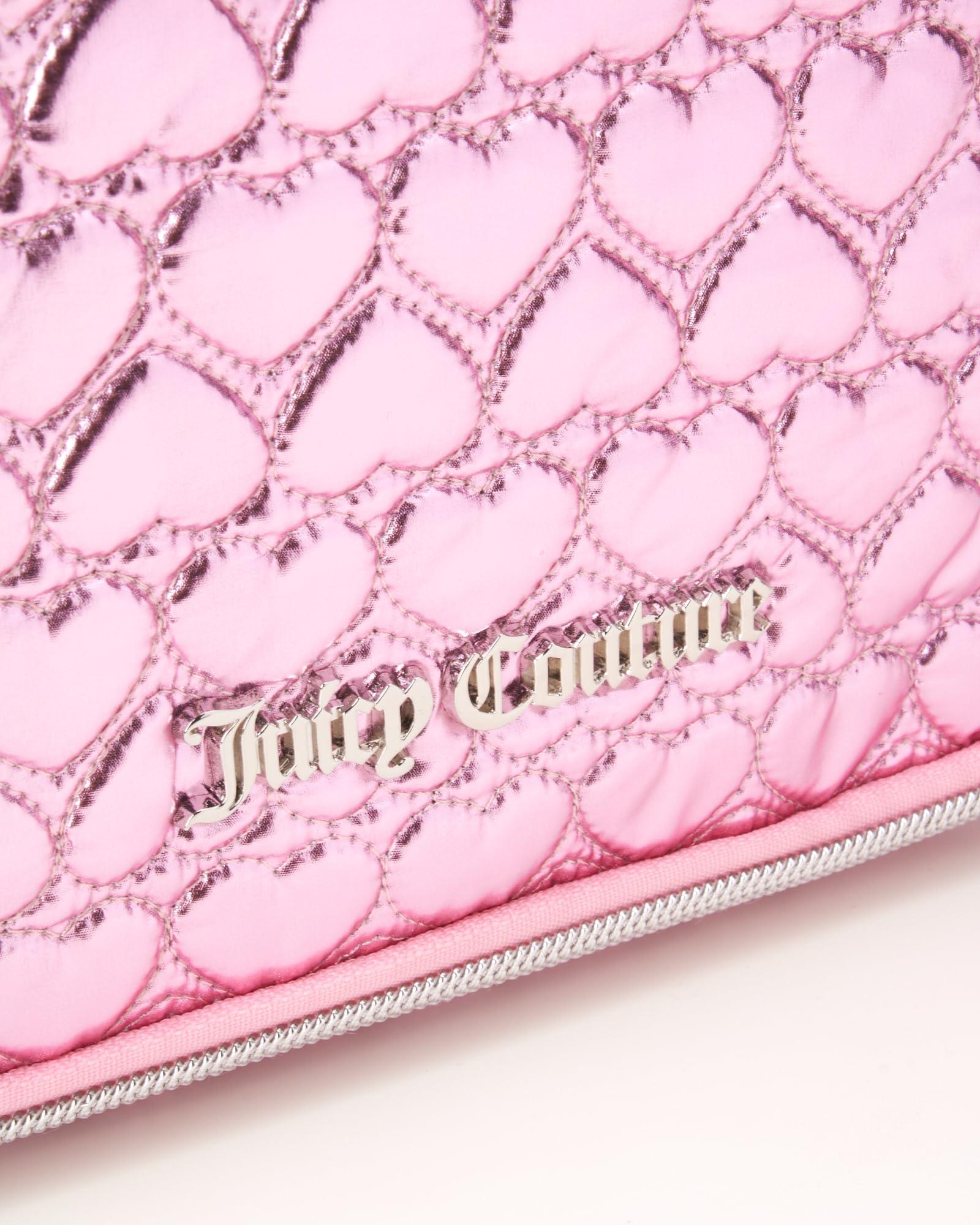 Juicy Couture Women's Cosmetics Bag - Hanging Travel Makeup and Toiletries Kit - Makeup Accessories Organizer Case with Hook, Size One Size, Pink - Image 3