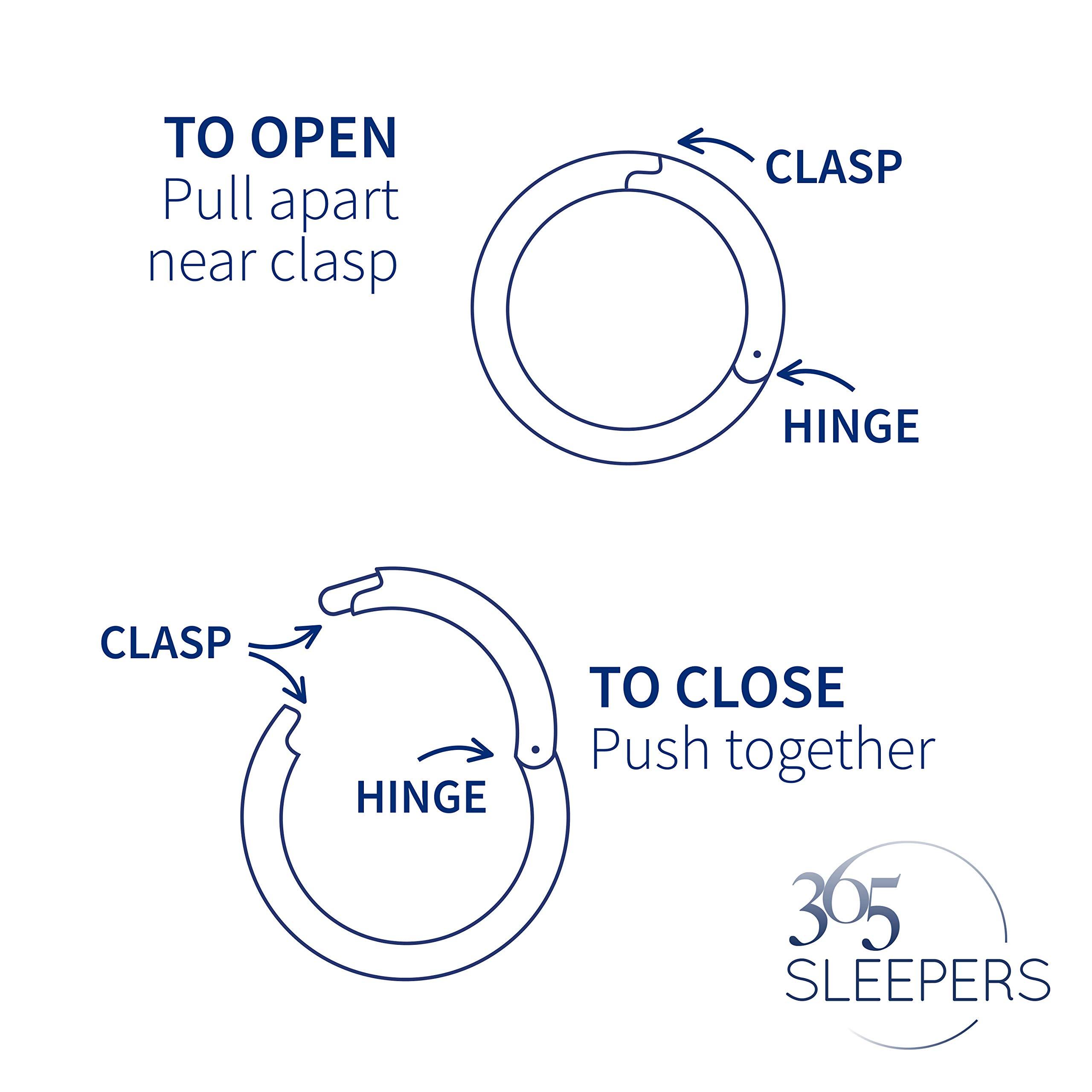 365 Sleepers Titanium Implant Grade Nose Rings 20G 18G 16G 14G 12G 10G 8G 6G Septum Jewelry Hinged Segment Ring Body Piercing Hoop Lip Rings Helix Cartilage Rook Earrings Nickel Free Hypoallergenic - Image 4