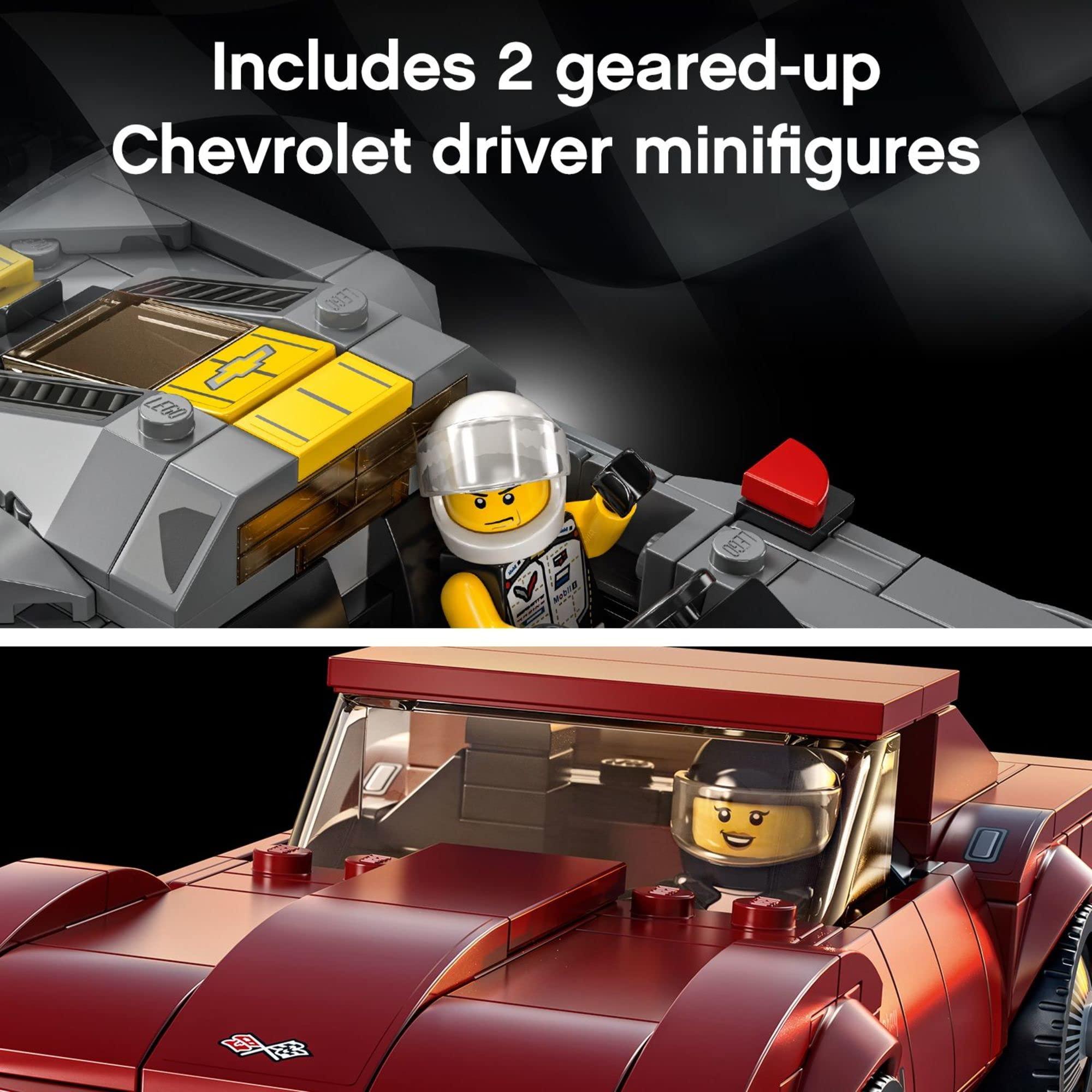 LEGO Speed Champions Chevrolet Corvette C8.R Race Car and 1969 Chevrolet Corvette 76903 Building Kit; New 2021 (512 Pieces) - Image 7