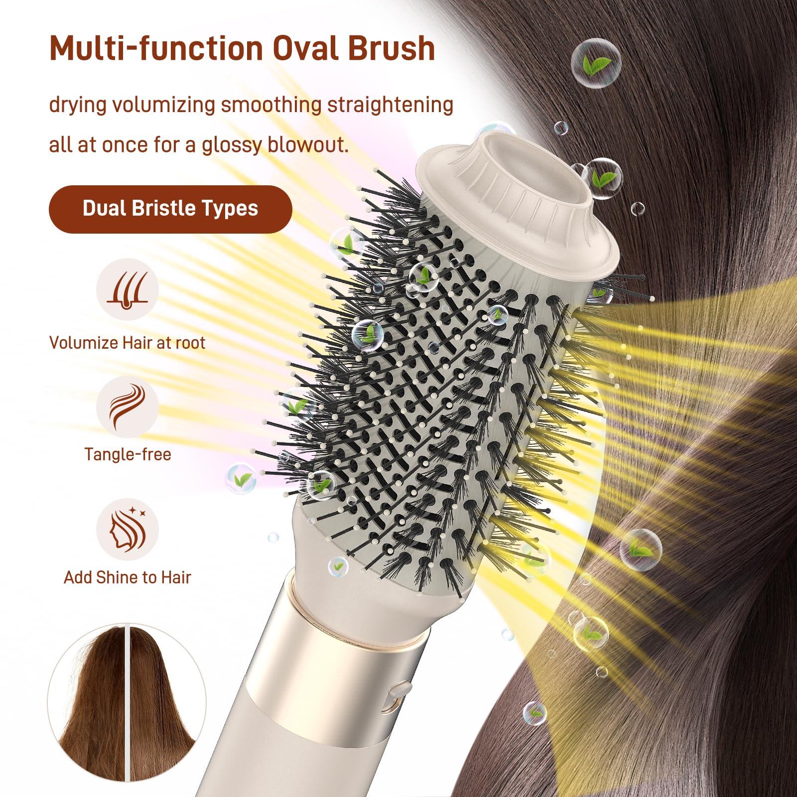 5 in 1 Hair Air Styler - Rotating Hair Dryer Brush 110000 RPM for Fast Drying & Hot-Air Automatic Wrap Curlers for Curling, Frizz-Free Blow Dryer Brush for Straightening Volumizing No Heat Damage - Image 9