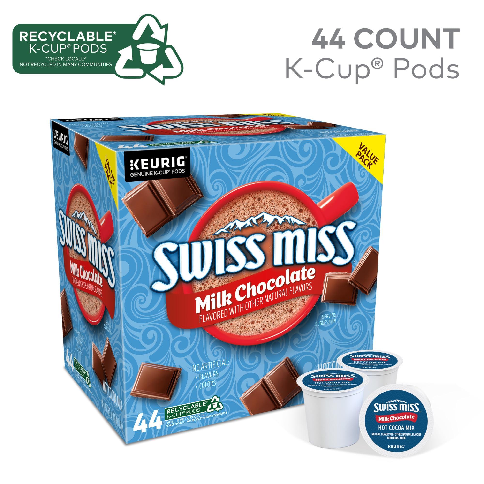 Swiss Miss Milk Chocolate Hot Cocoa, Single-Serve Keurig K-Cup Pods, Hot Chocolate, 44 Count - Image 3