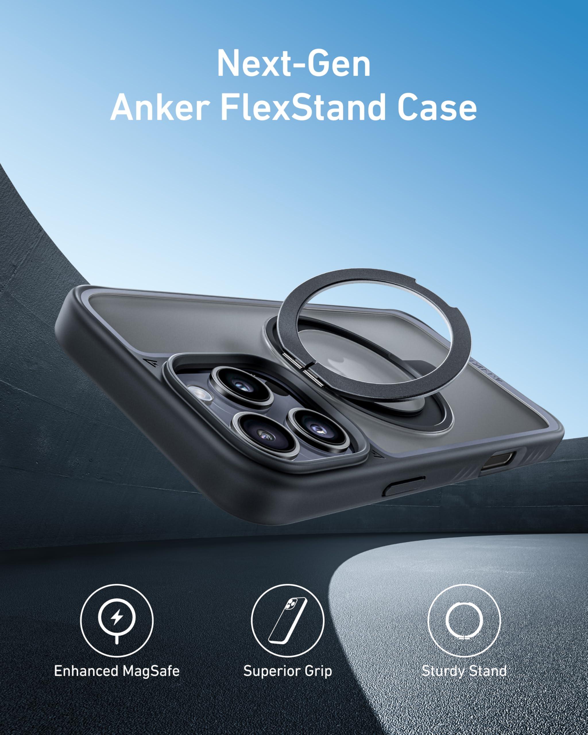 Anker Ultra Magnetic for iPhone 16 Pro Max Case with Sturdy 360° Ring Stand, Military-Grade Shockproof iPhone 16 Pro Max Kickstand Compatible with MagSafe(Black) - Image 2