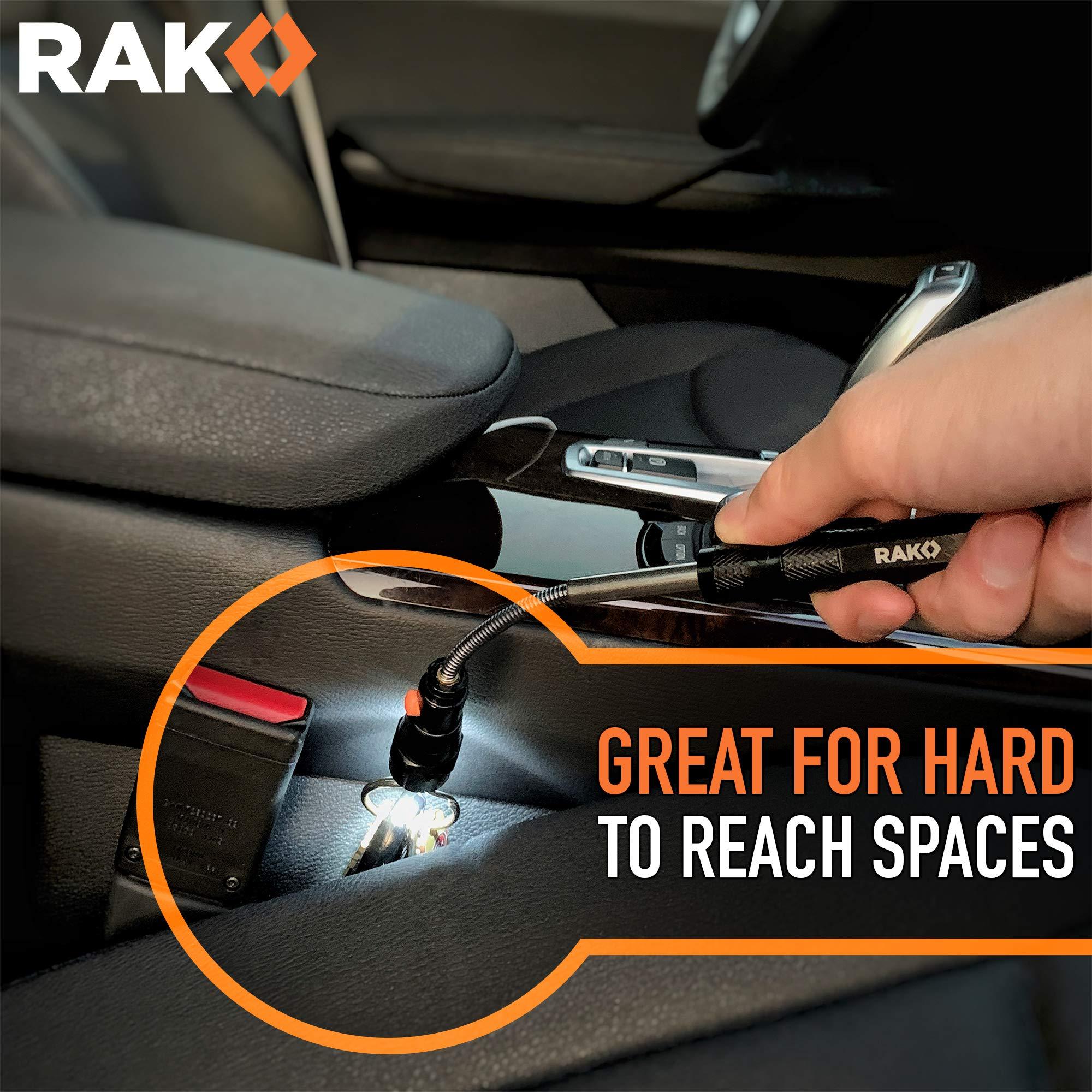 RAK Magnetic Pickup Tool Gifts for Men - Telescoping Magnet with LED Flashlight and 22 Inches Extendable Neck, Cool Magnetic Flashlight Gifts for Dad, Husband, Grandpa, Handyman - Image 6