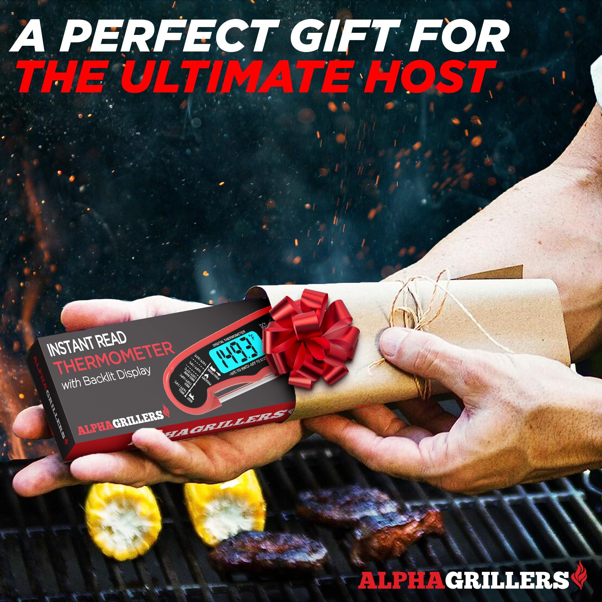 Alpha Grillers Meat Thermometer Digital - Instant Read Food Thermometer for Cooking Grilling Air Fryer Griddle Probe Kitchen Gadgets Essentials BBQ Accessories Grill Gifts for Men Him Dad Birthday - Image 6