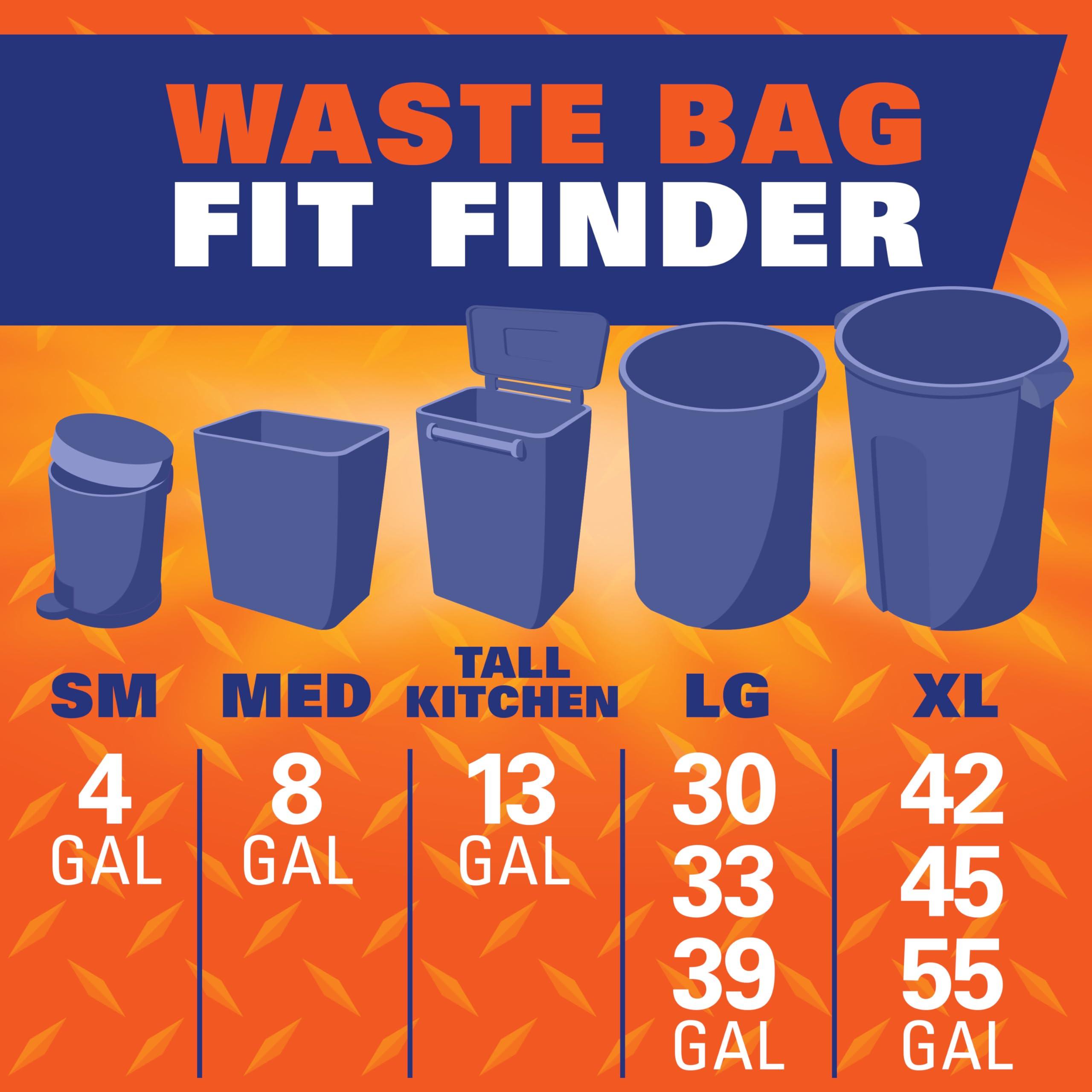 Hefty Easy Flaps Multipurpose Large Trash Bags, 30 Gallon, 40 Count - Image 7