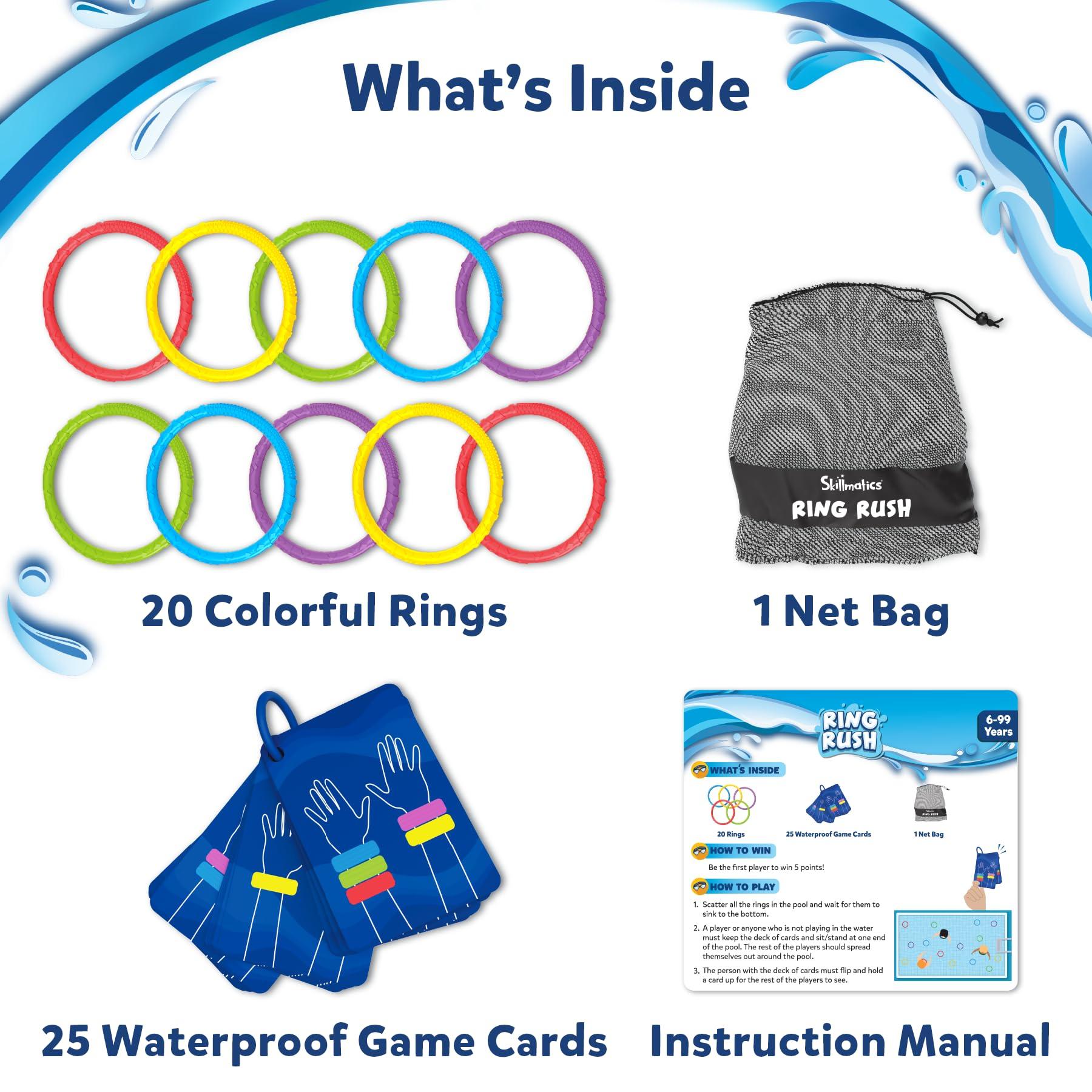 Skillmatics Ring Rush Diving Toys - Underwater Search and Find Game for Summer Fun, Swimming Pool Toys, Gifts for Kids, Boys, Girls Ages 6, 7, 8, 9 & Up - Image 3