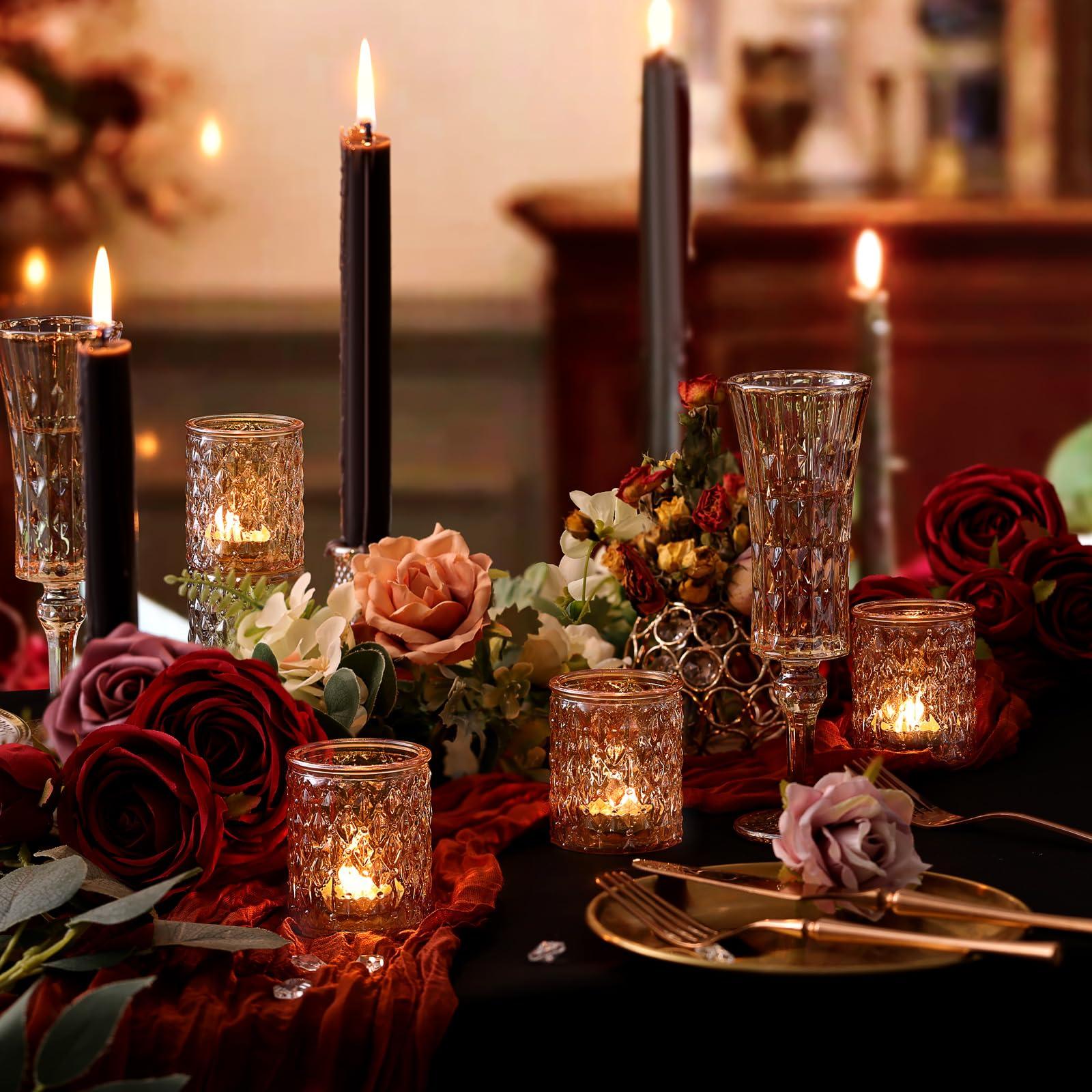 TripodBird 36pcs Gold Votive Candle Holders, Gold Tealight Candle Holder for Boho Wedding-Glass Candle Holders for Table Centerpiece Decorations,Living Room & Home Parties Decor - Image 4