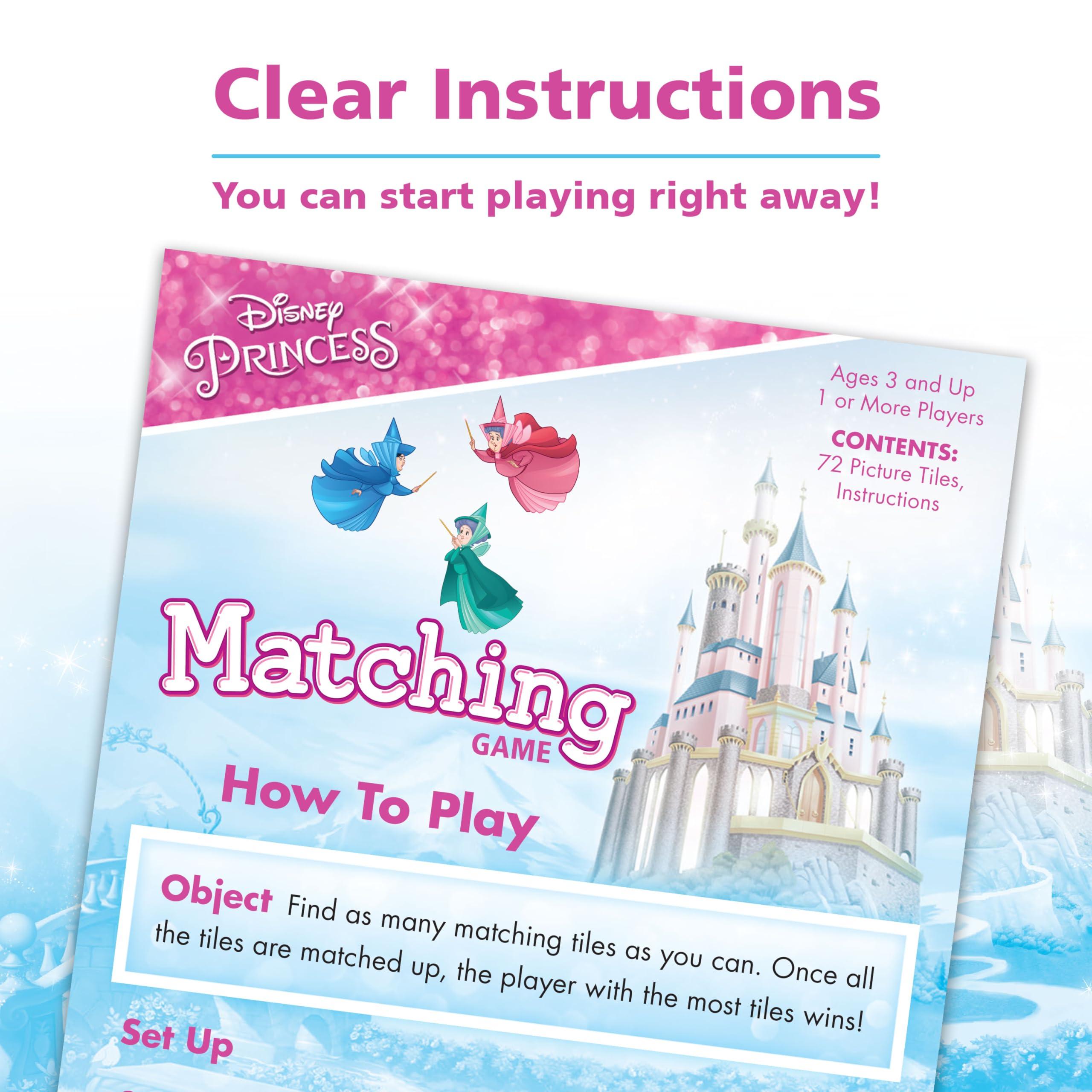 Wonder Forge Disney Princess Matching Game – Fun Memory Game for Kids Ages 3 and Up – Toddler Learning Toy Featuring Belle, Ariel, and Elsa and more Disney Princesses - Packaging May Vary - Image 6
