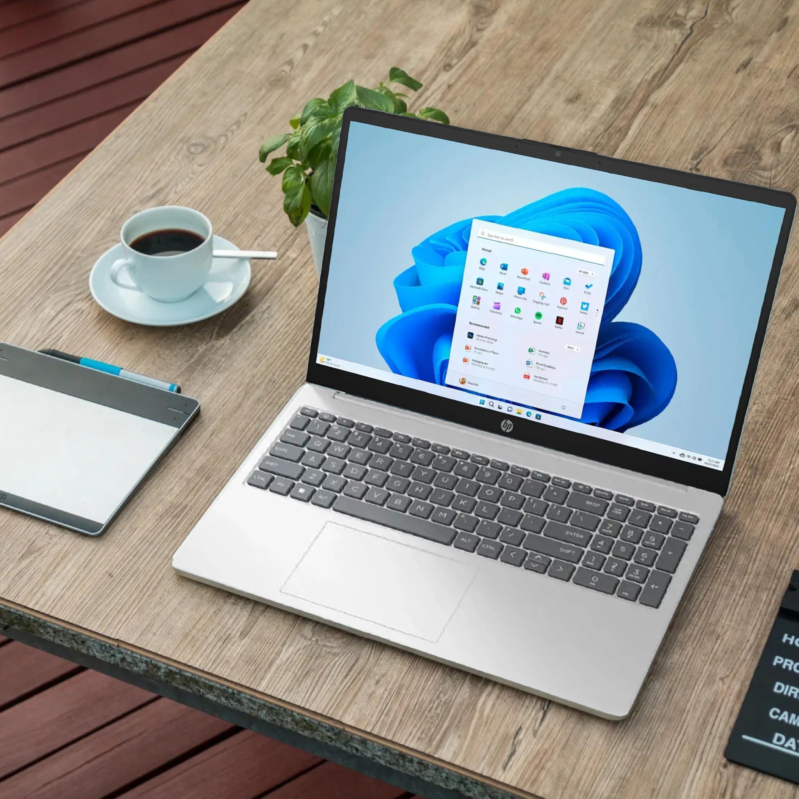 HP 15.6 inch Laptop, Intel i5 Processor Up to 4.4 GHz, 32GB RAM, 1TB SSD, HD Touch Screen, Intel Iris Xe Graphics, Windows 11 Home, Webcam, Wi-Fi, Bluetooth, Natural Silver, Alpacatec Accessories - Image 7