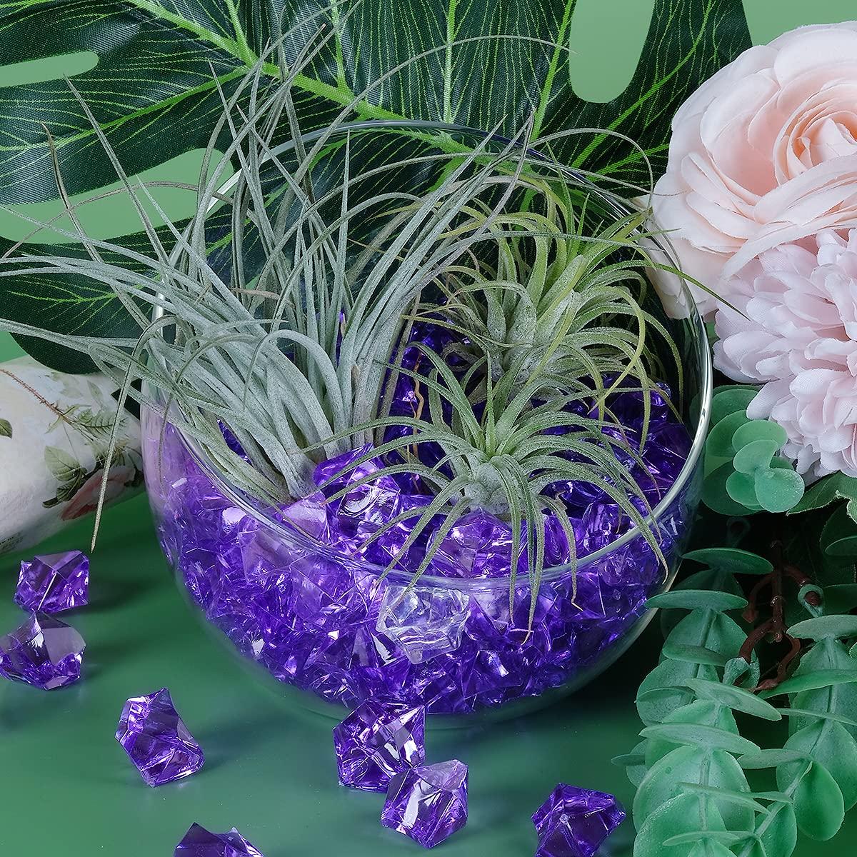 Acrylic Crushed Ice Rocks, Babenest 150 PCS Fake Crystals Plastic Ice Cubes Diamonds Gems for Vase Fillers, Home Decoration, Table Scatter, Event, Wedding, Arts & Crafts (Purple) - Image 5