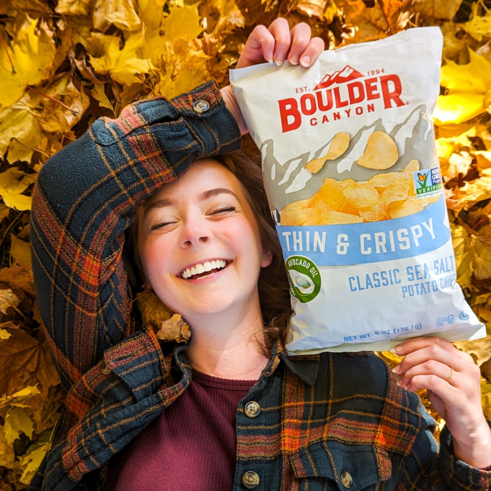 Boulder Canyon Thin & Crispy Classic Sea Salt Potato Chips, 6 OZ - Image 7