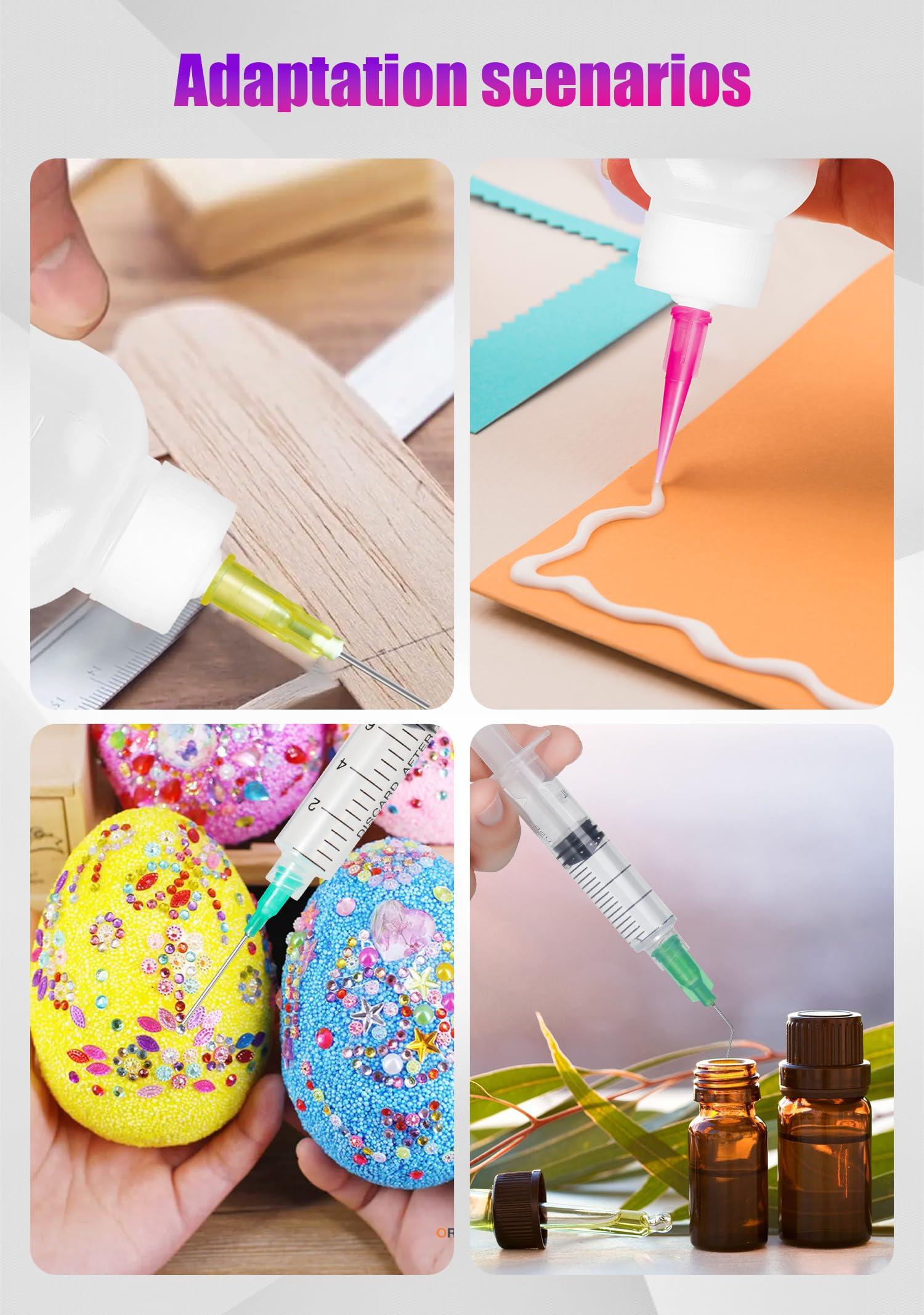 Glue Syringe Needle Tip Squeeze Bottles Set (1ml-50ml), 14G-22G Blunt Needle Tip with Caps, Precision Glue Applicator for Oil, Ink and Art Crafts - Image 6