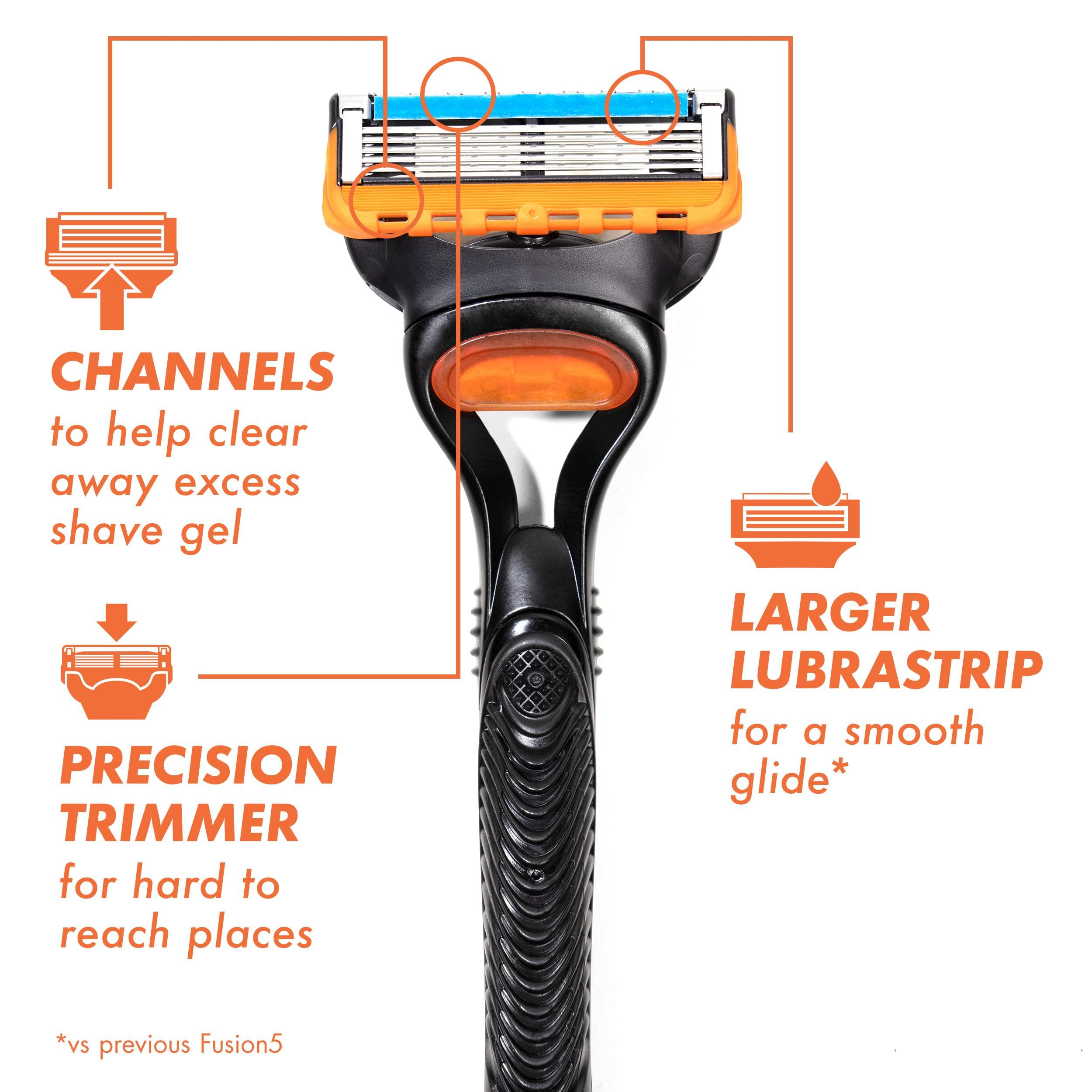 Gillette Fusion5 Razor Refills for Men, 4 Razor Blade Refills - Image 2