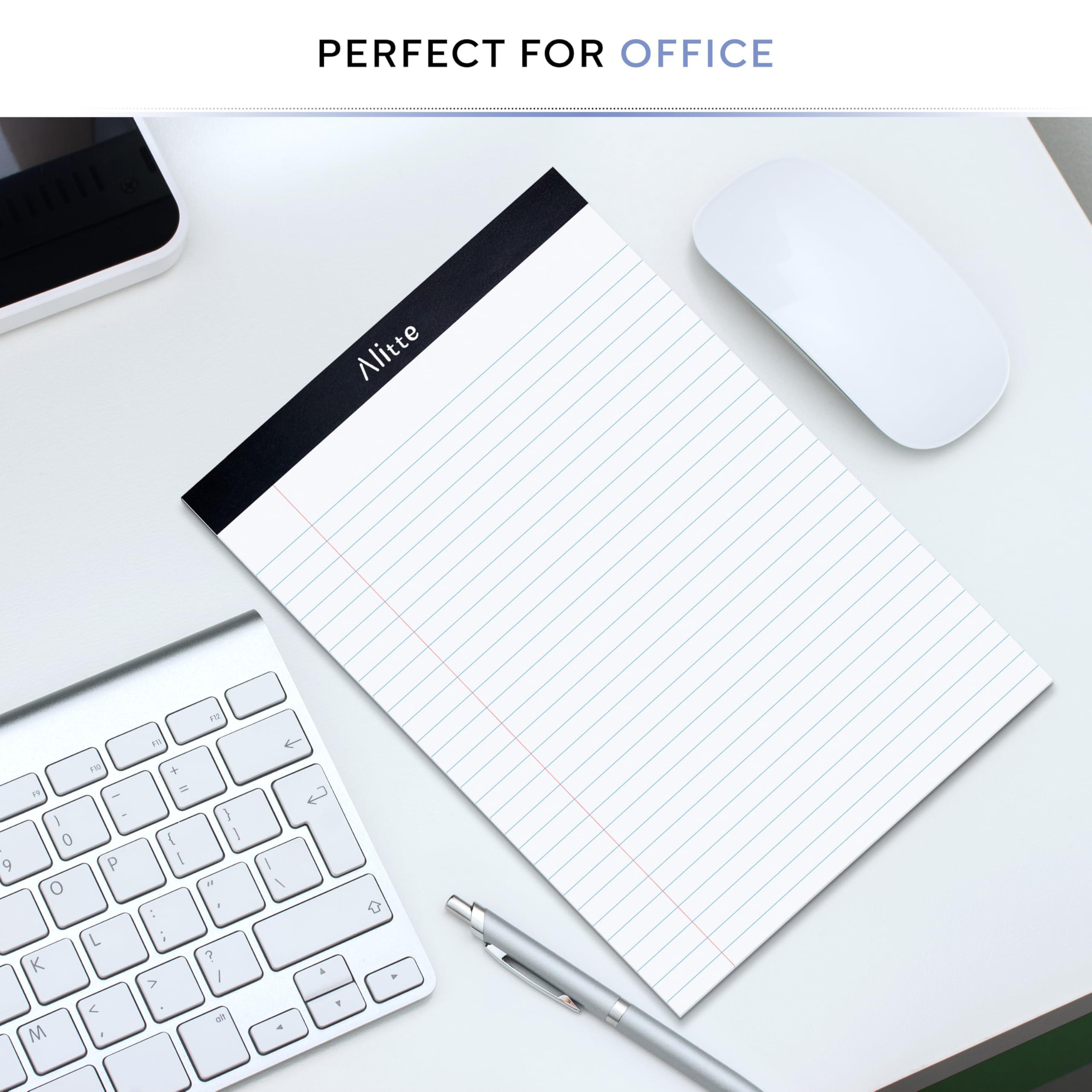 Alitte Legal Notepads 8.5 x 11, Pack of 12 - Perforated Wide Ruled Writing Pad - Premium Thick Paper, No Ink Bleeding - Blank Legal Pads For Home, Office, School, Business - 50 Sheets Per Notebook - Image 5