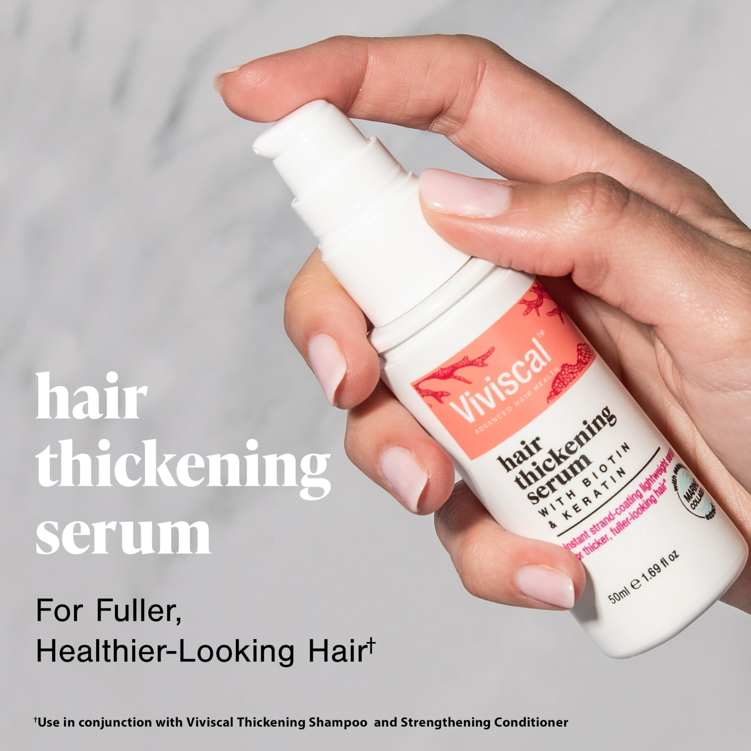 Viviscal Hair Thickening Serum, Instant Lightweight Hair Product, Leave-in Elixir for Thicker, Fuller Looking Hair, with Keratin & Biotin, 50ml (1.69 fl. oz.) - Image 2