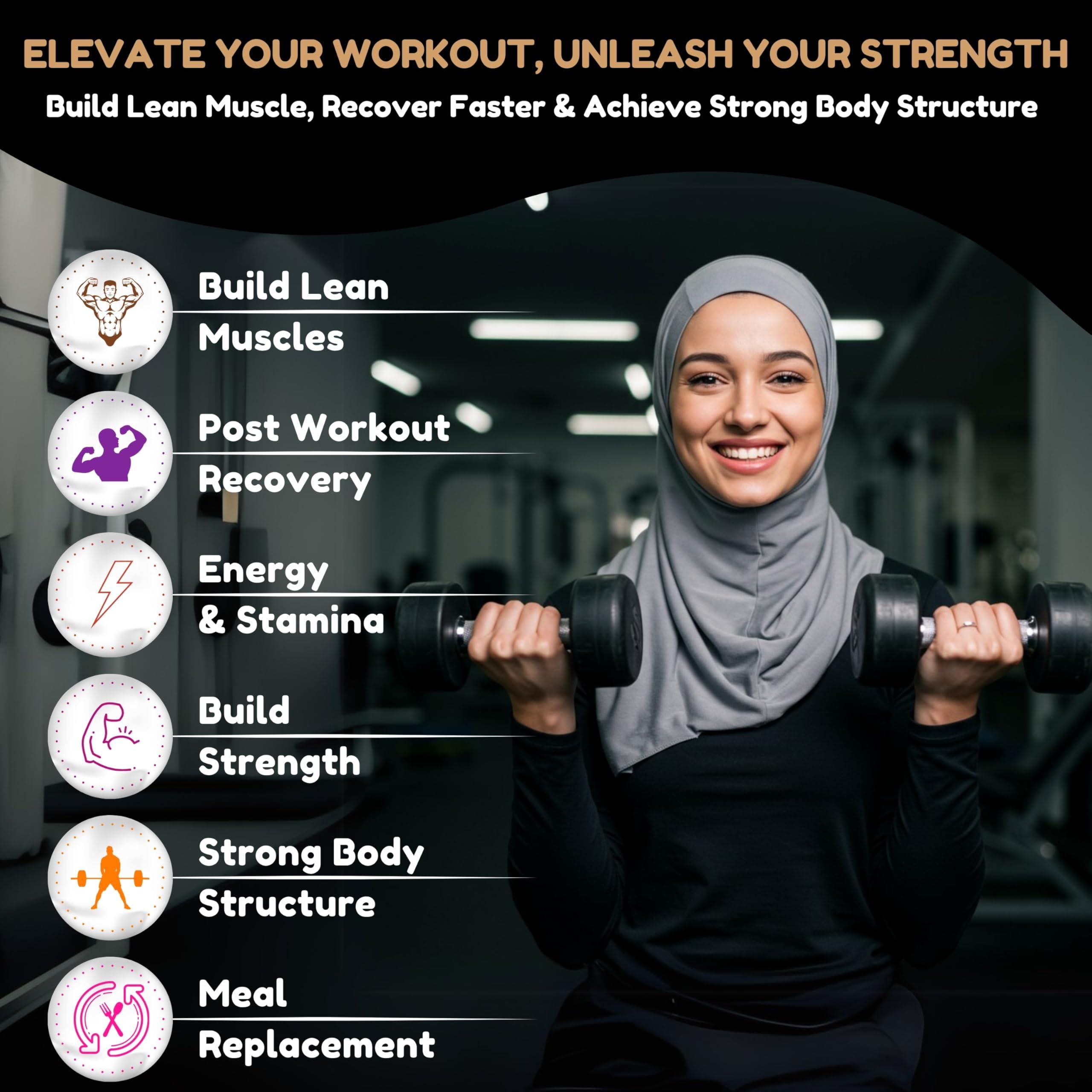 SHIFAA NUTRITION 2 Lbs Halal Whey Protein Powder Creamy Chocolate. 24g Protein, 5g BCAAs & 420mg Glutamine. for Building Lean Muscles & Recovery. Sugar-Free, Keto-Friendly, Gluten-Free, Non-GMO - Image 4