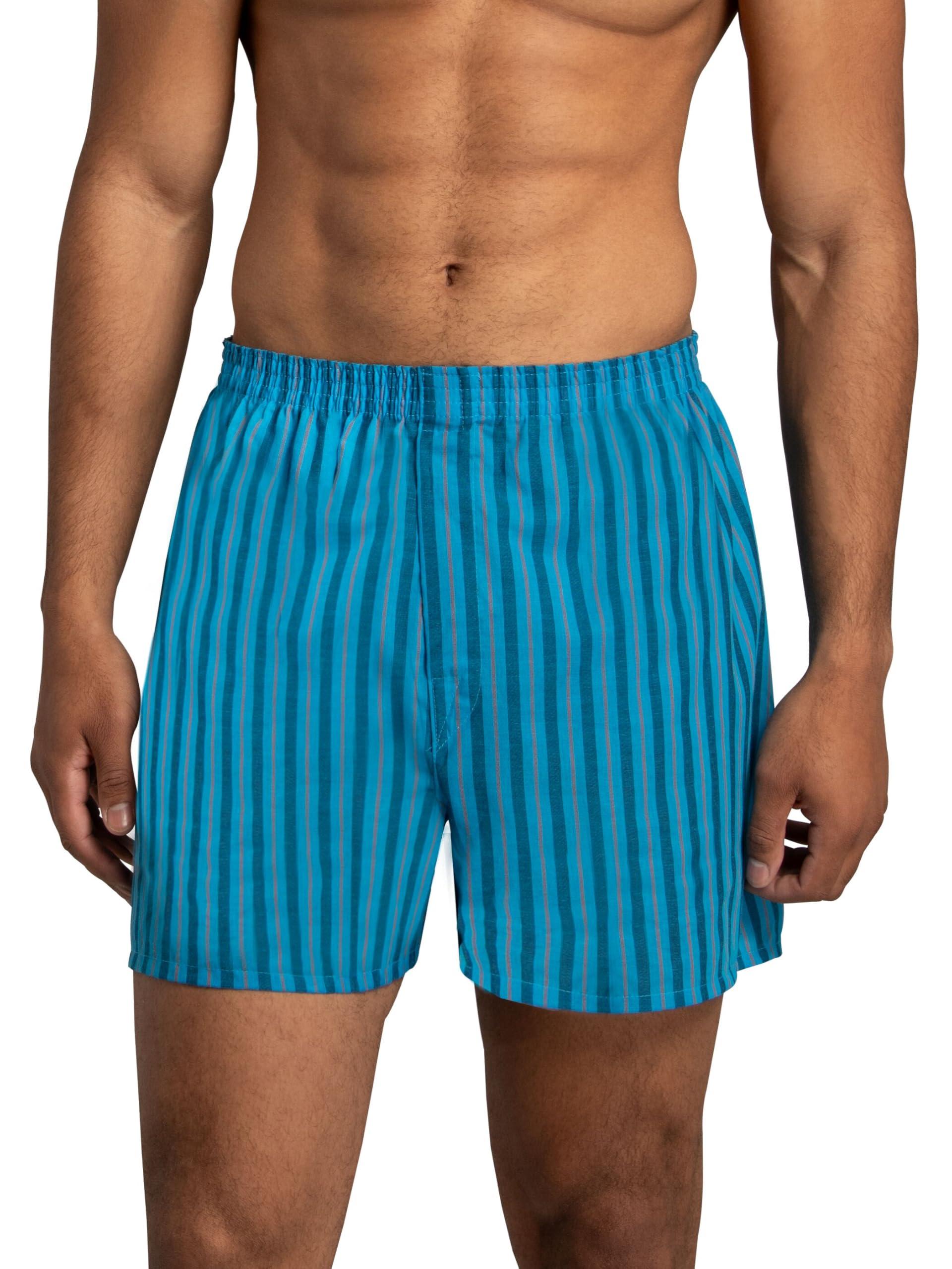 Fruit of the Loom Men's Tag Free Woven Boxer Shorts, Relaxed Fit, Moisture Wicking, Assorted Color Multipacks - Image 2