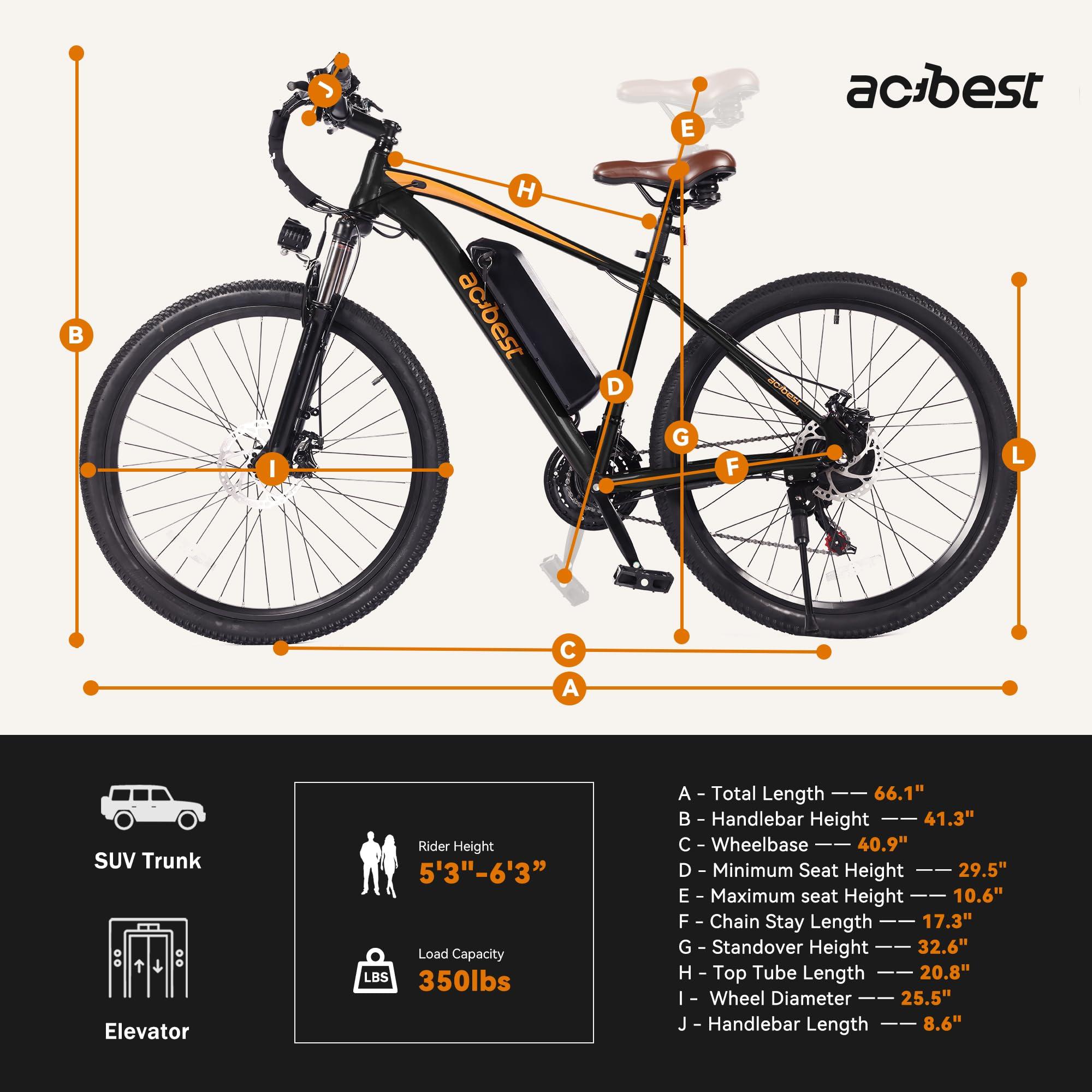 ACTBEST Apex Electric Bike for Adults, 26" 1000W Peak Electric Mountain Bike, 22MPH Top Speed, Max Range 55+ Miles, 48V Removable Battery, 21-Speed Lightweight E-Bike, Front Suspension - Image 8