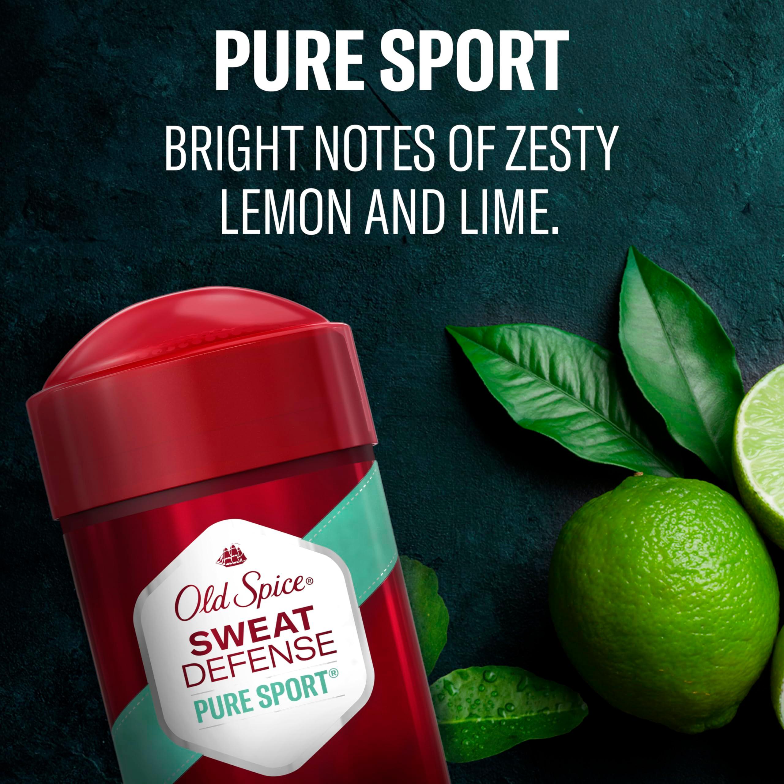 Old Spice Sweat Defense Antiperspirant & Deodorant for Men, 24/7 Ultimate Sweat Protection, Long Lasting Scent, Soft Solid, Pure Sport Scent, 2.6 oz - Image 7