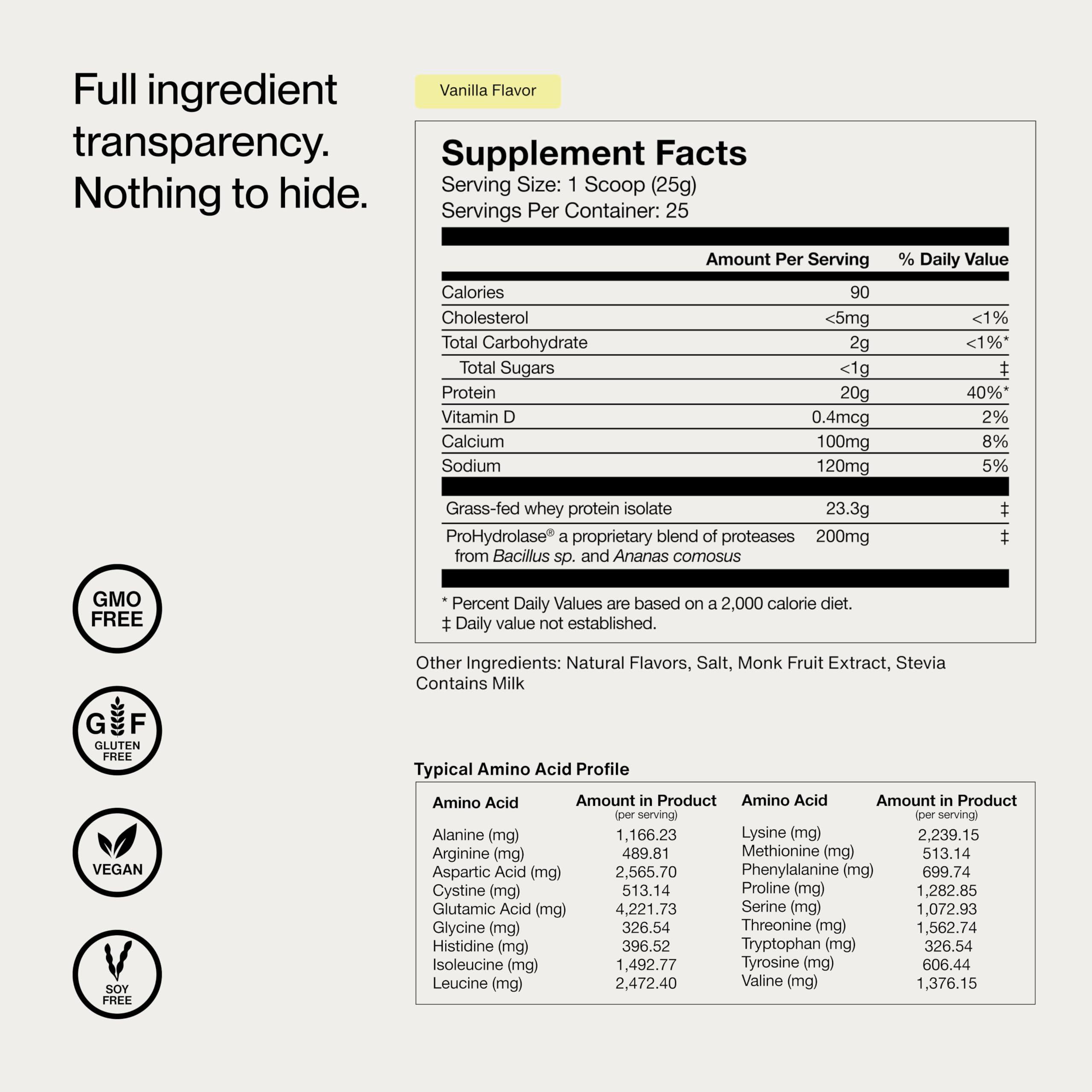 Momentous Essential Grass-Fed Whey Protein Powder - 20g Whey Isolate Protein - NSF Certified, Gluten-Free, 24 Servings for Essential Everyday Use, Vanilla (Package May Vary) - Image 9