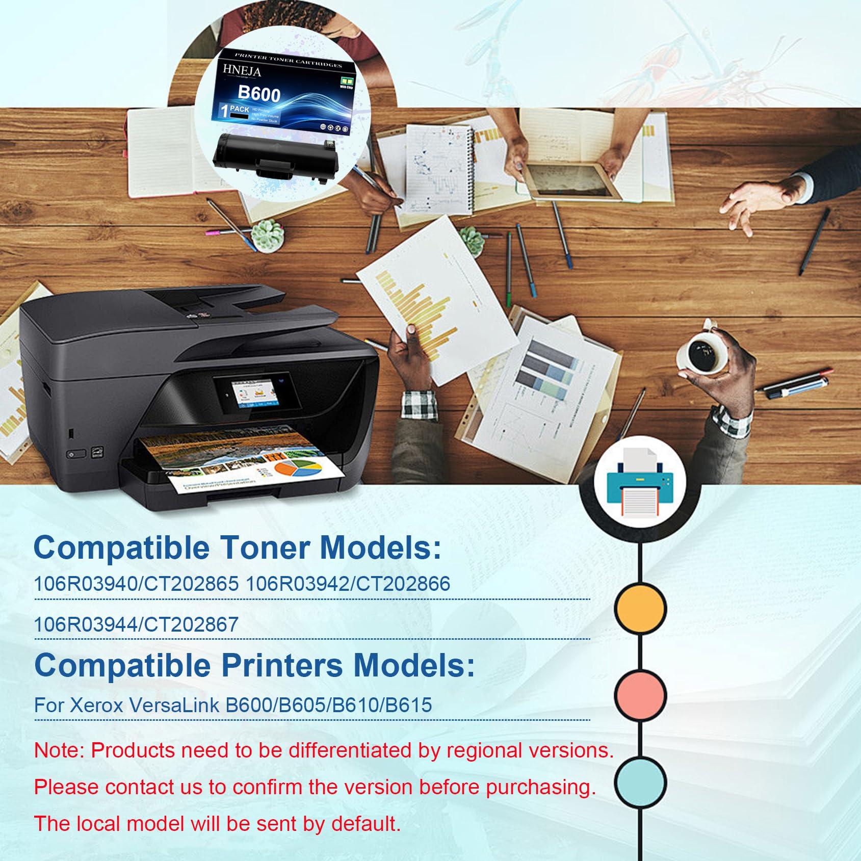 Compatible Toner Cartridge for Xerox VersaLink B600 B605 B610 B615 Printer, 106R03944 (CT202867) Black Toner Cartridges Replacement | High Yield | 46700 Pages,Black-1 Pack - Image 2