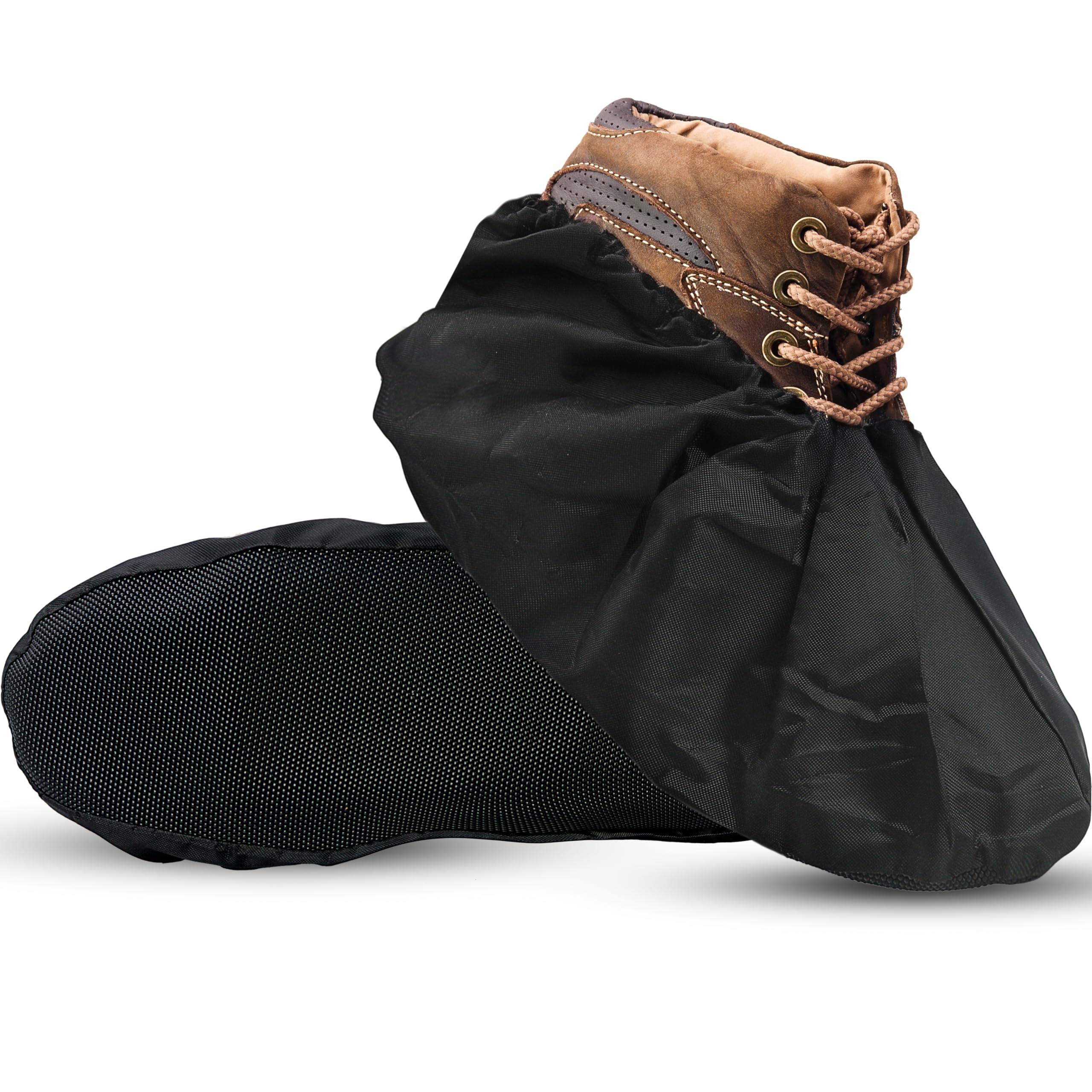 Blue Shoe Guys Professional Grade Reusable Boot & Shoe Covers Booties | 4 Pack 2 Pairs | Non-Slip, Waterproof, Recyclable for Indoor & Outdoor Protection
