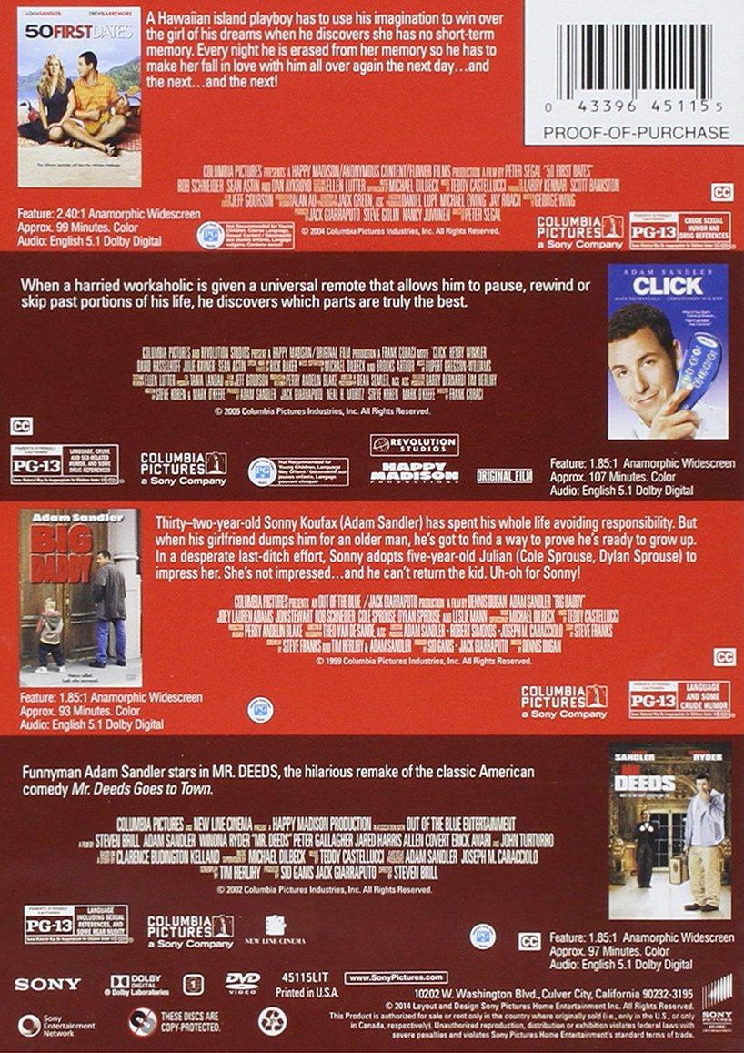 The Adam Sandler 4-Movie Collection - Click/Big Daddy/50 First Dates/Mr. Deeds [DVD] - Image 2