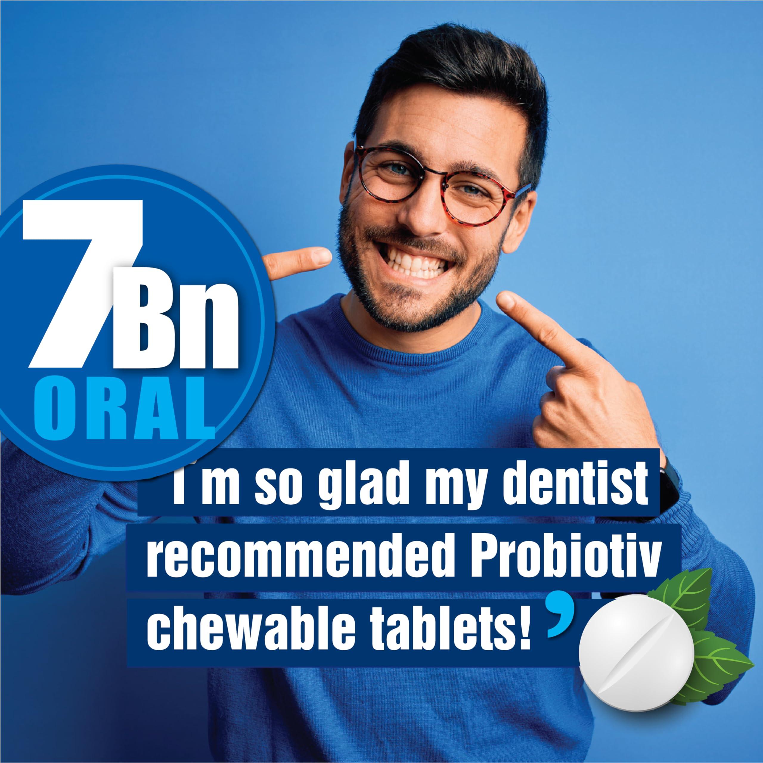 Probiotiv Oral Probiotics for Mouth Bad Breath 7 Billion CFU - Chewable Dental Probiotics for Teeth & Gums, Fresh Breath Freshener & Dry Mouth Relief, Supports Oral Microbiome - Image 4