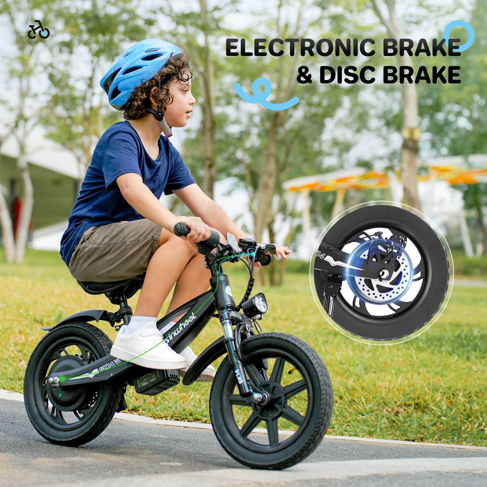 isinwheel 2-in-1 Electric Bike for Kids Ages 2-6, 250W/150W Electric Balance Bike with Swappable Battery, 14/12 inch Inflatable Tire and Adjustable Seat, Electric Motorcycle for Kids Boys & Girls - Image 5