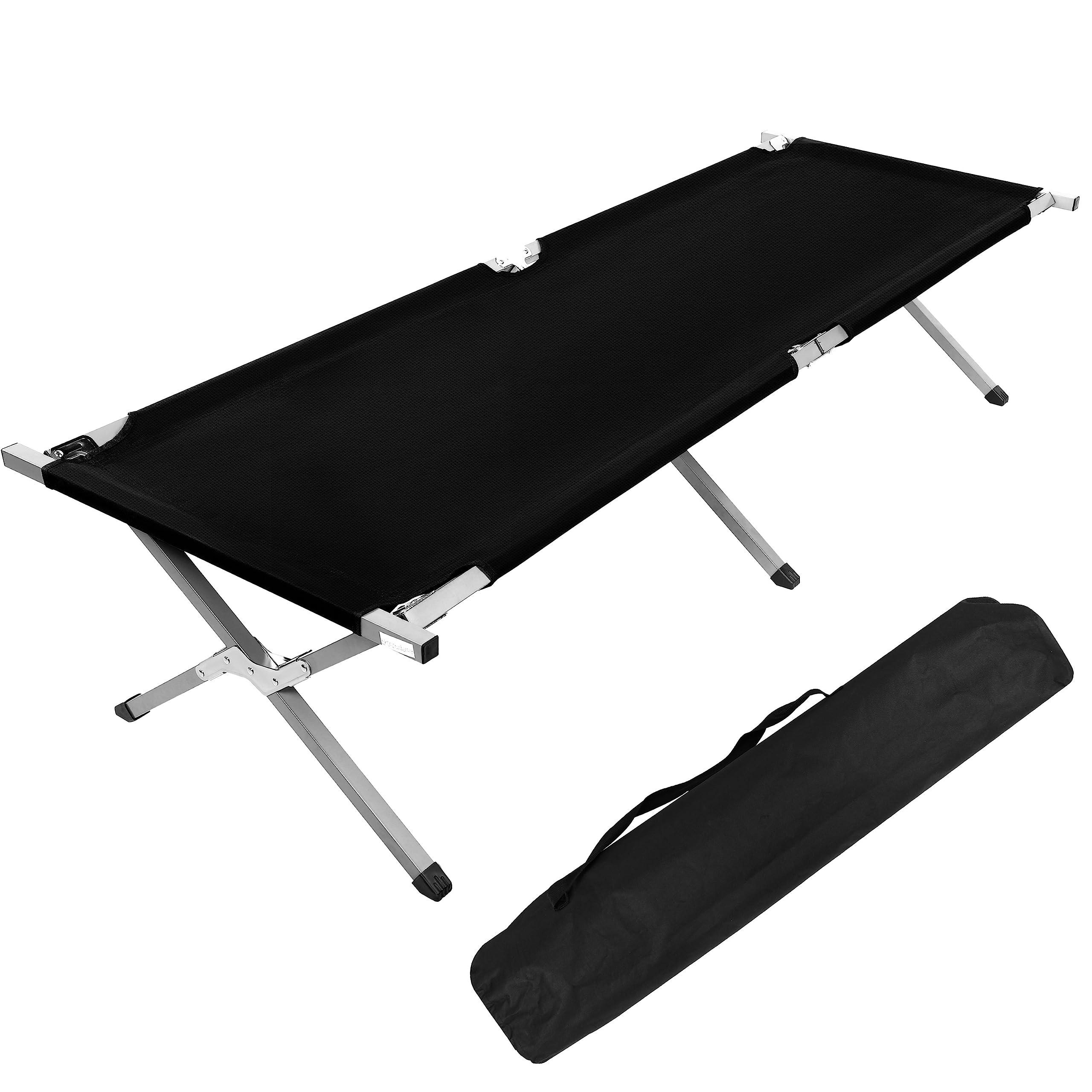 YSSOA Camping Cot, Sleeping Cots for Adults with Storage Bag, Portable and Lightweight Cot Bed for Outdoor Traveling, Hiking, Office Nap, Easy to Set up, 1 Pack
