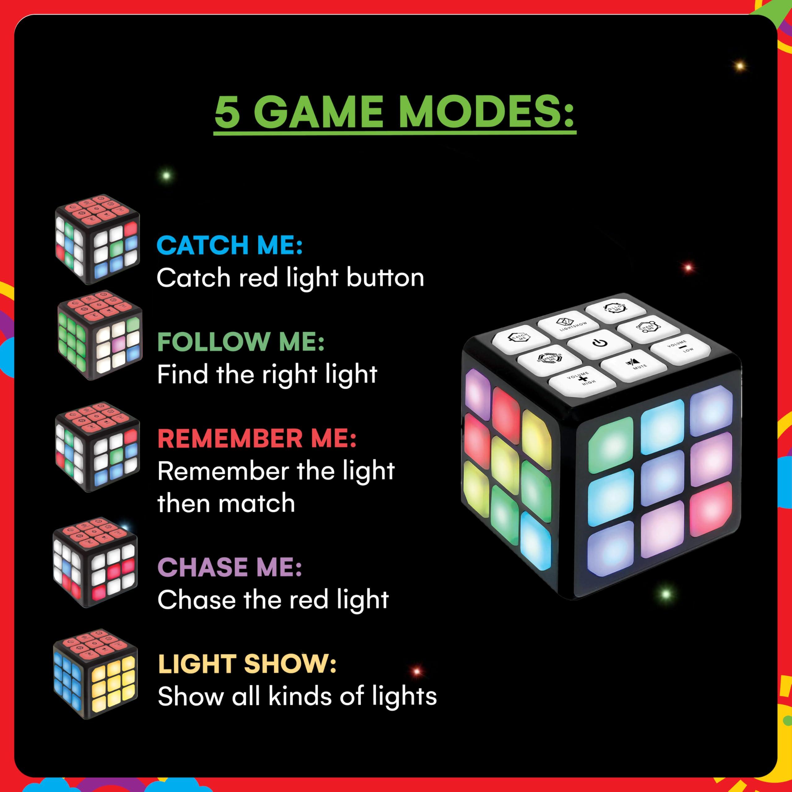 Winning Fingers Flashing Cube Electronic Memory and Brain Game - 4-in-1 Handheld Stem Toys for Kids - Cool Gadgets, Games for Boys and Girls - Fun Family Game for Kids Ages 6-12 - Educational Gift Toy - Image 5
