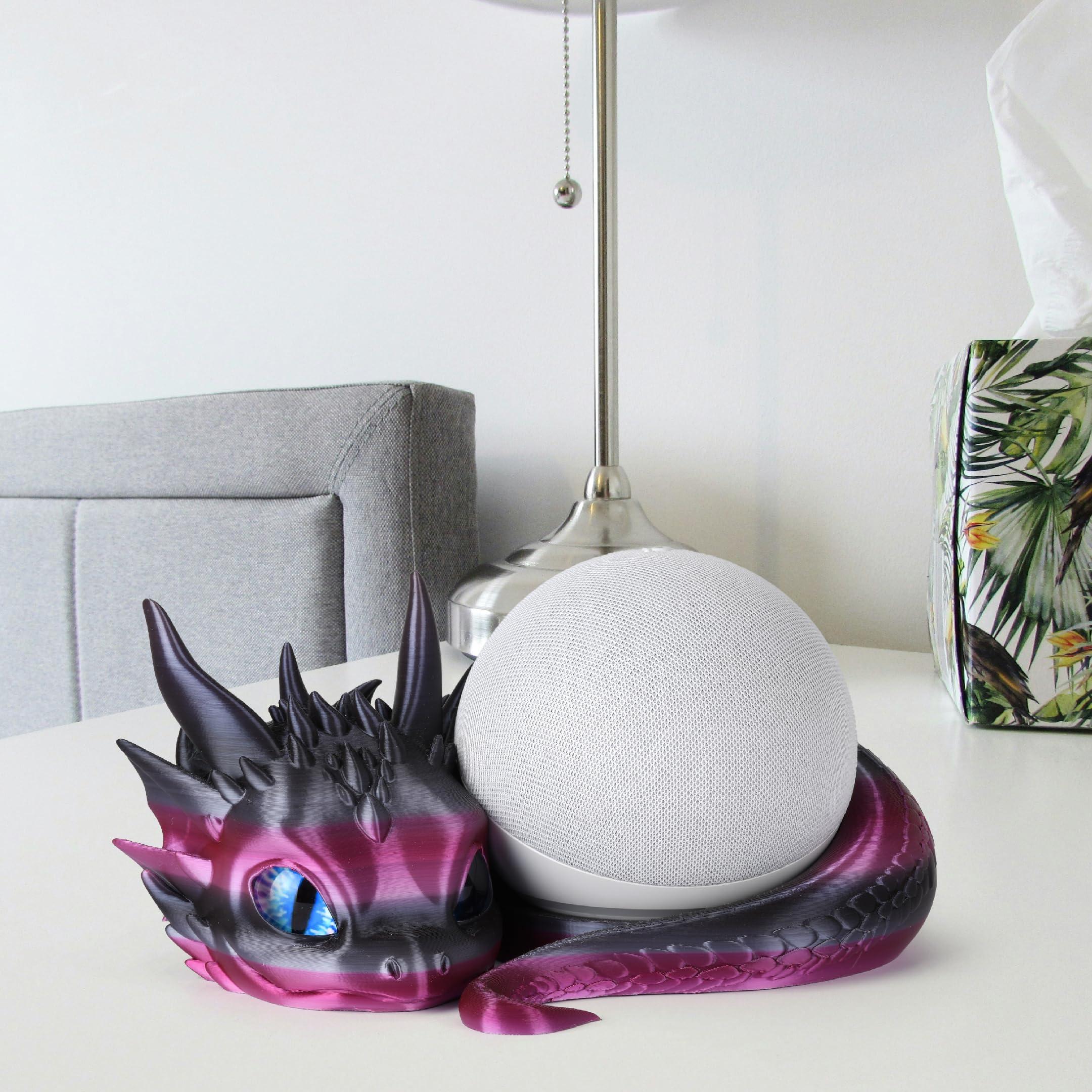Dragon Stand for Echo Dot 4th/5th Gen, 3D Printed Smart Speaker Holder and Exquisite Desktop Decoration (Purple Black) - Image 3