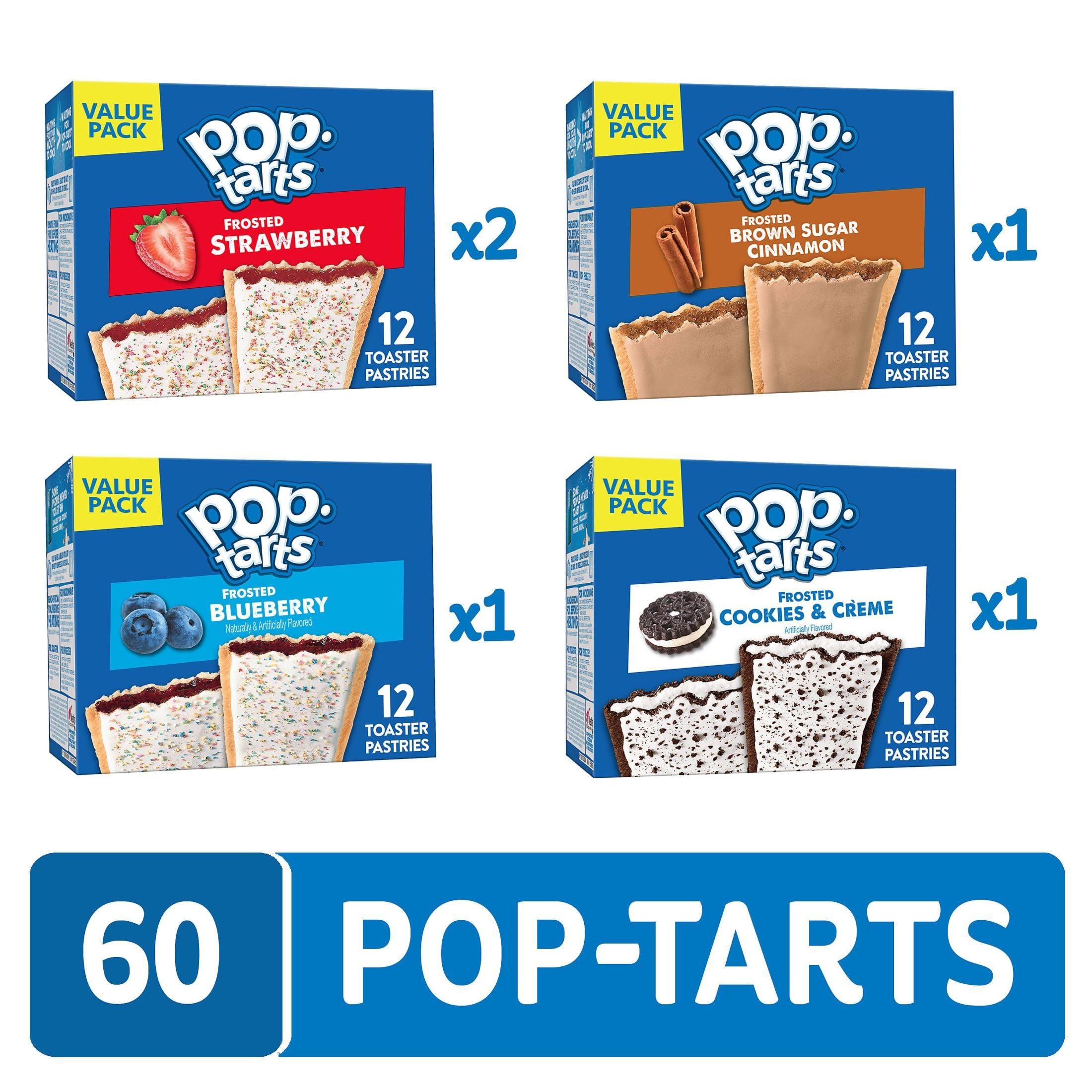 Pop-Tarts Toaster Pastries, Breakfast Foods, Kids Snacks, Variety Pack (5 Boxes, 60 Pop-Tarts) - Image 4