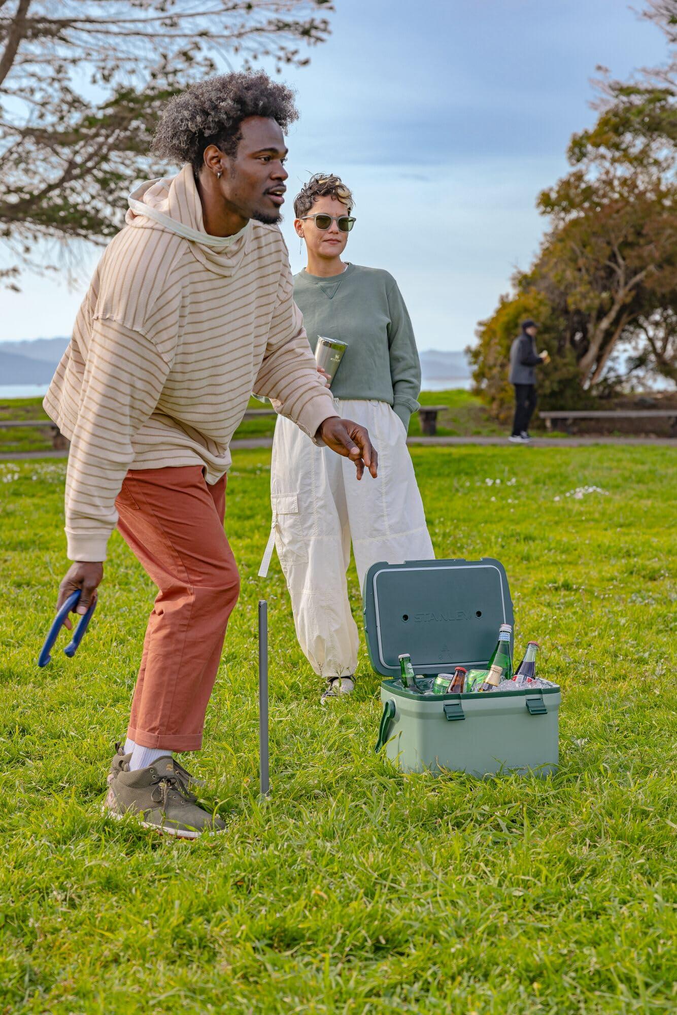 Stanley Adventure Outdoor Cooler 16 qt | Heavy Duty Outdoor Camping Cooler with Easy Carry Top Handle | 36 Hour Cooling Ice Chest for 21 Cans| BPA-Free | Stanley Green - Image 9