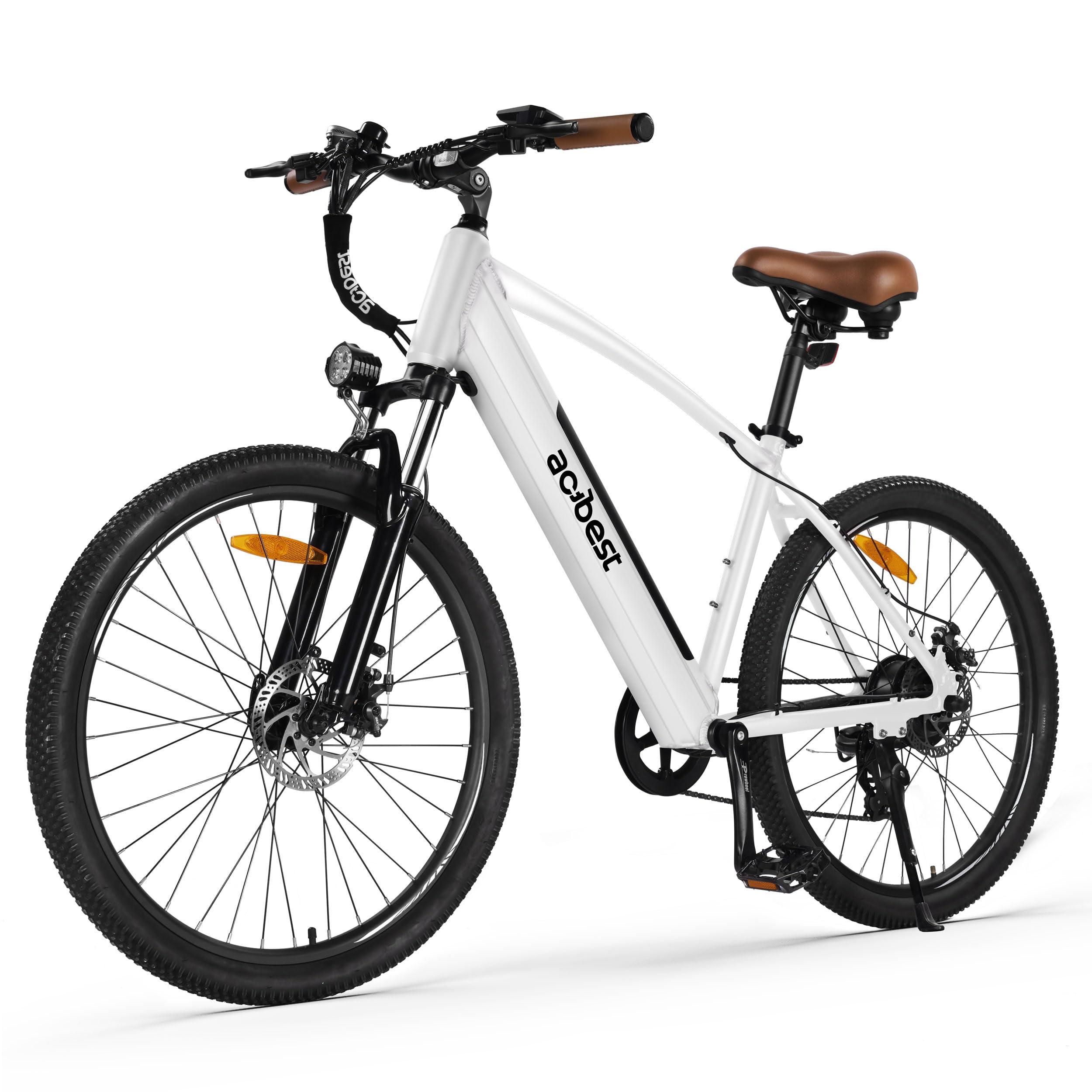 ACTBEST Core Electric Bike for Adults - Peak 1000W Brushless Motor Ebike, 468&500Wh Removable Built in Battery 26&27.5X2.1 Tire Step Over Bicycle with 7 Speed, Commute E Bikes