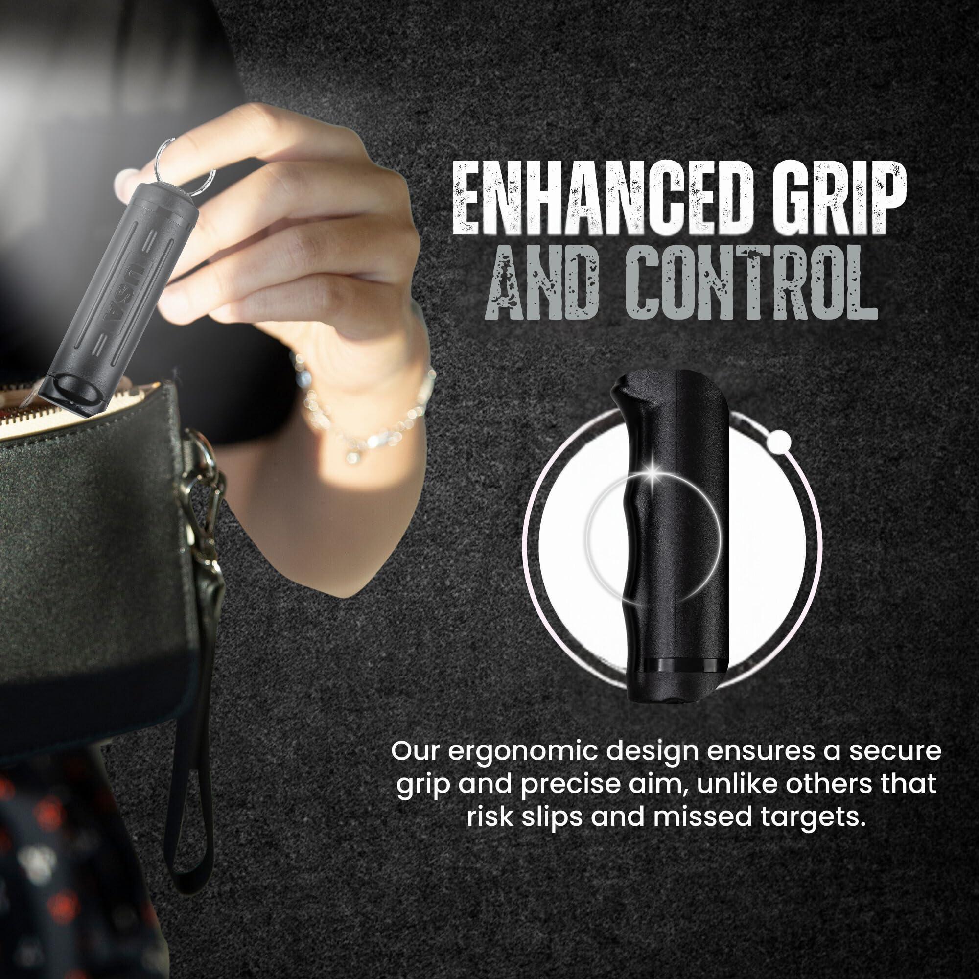 Police Magnum Keychain Pepper Spray Flip Top Safety 3 Pack 1/2oz- Maximum Heat Strength OC with Dye- Tactical Small Compact Case- for Women & Men's Self Defense- Made in The USA - Image 4