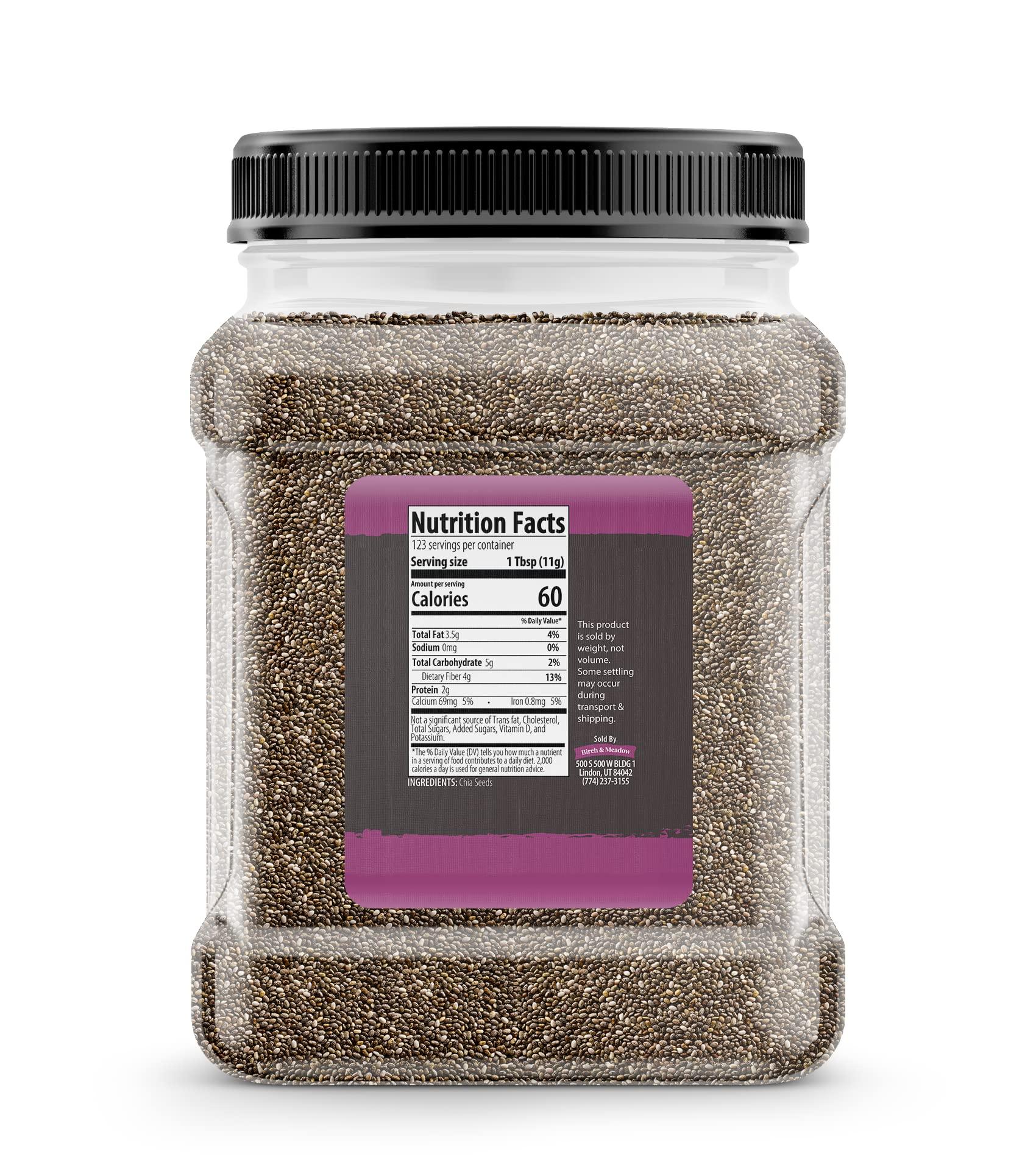 Birch & Meadow 3 lb of Chia Seeds, Nutty Flavor, Smoothies & Baked Goods - Image 2