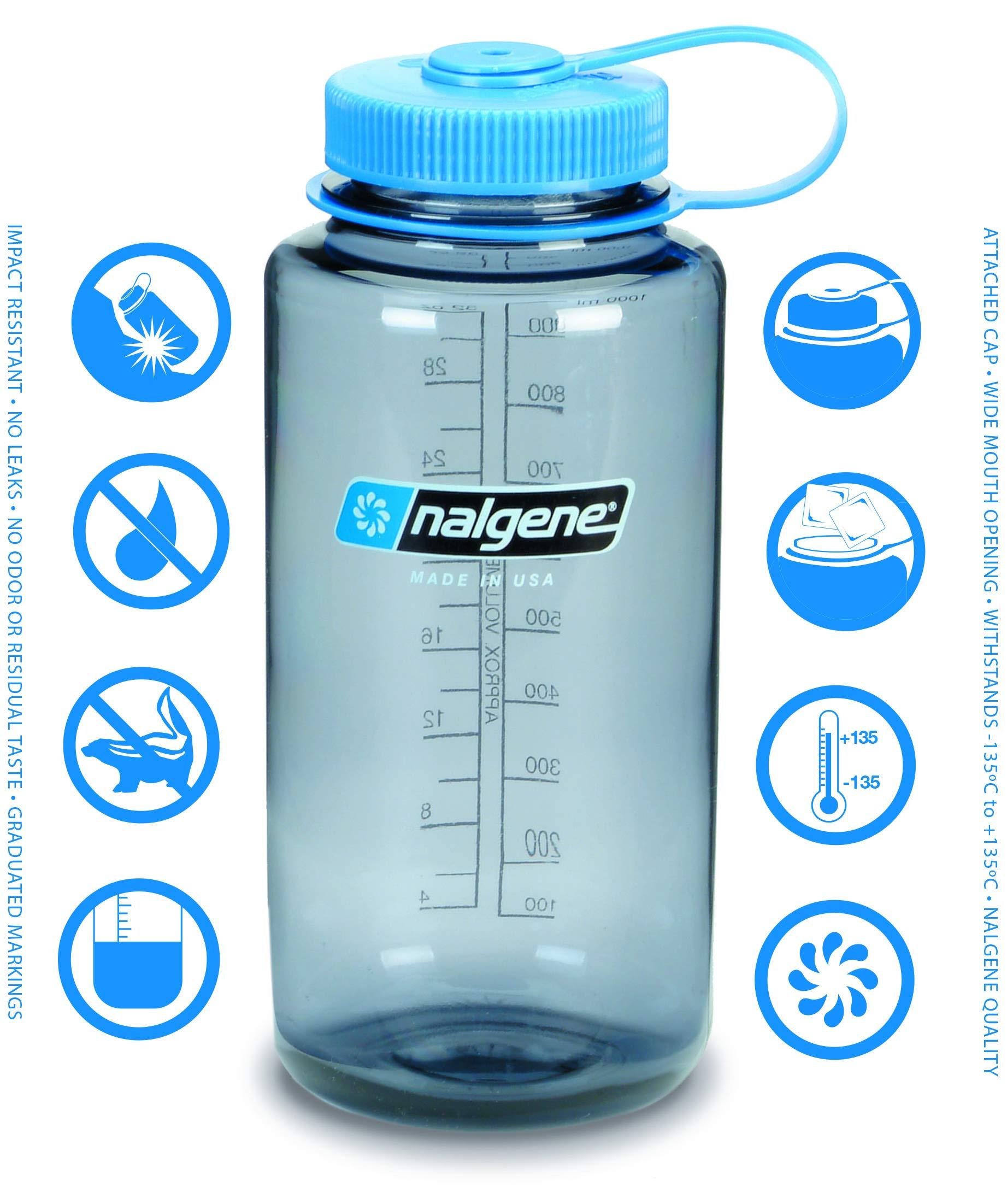 Nalgene Sustain Tritan BPA-Free Water Bottle Made with Material Derived from 50% Plastic Waste, 32 OZ, Wide Mouth - Image 7