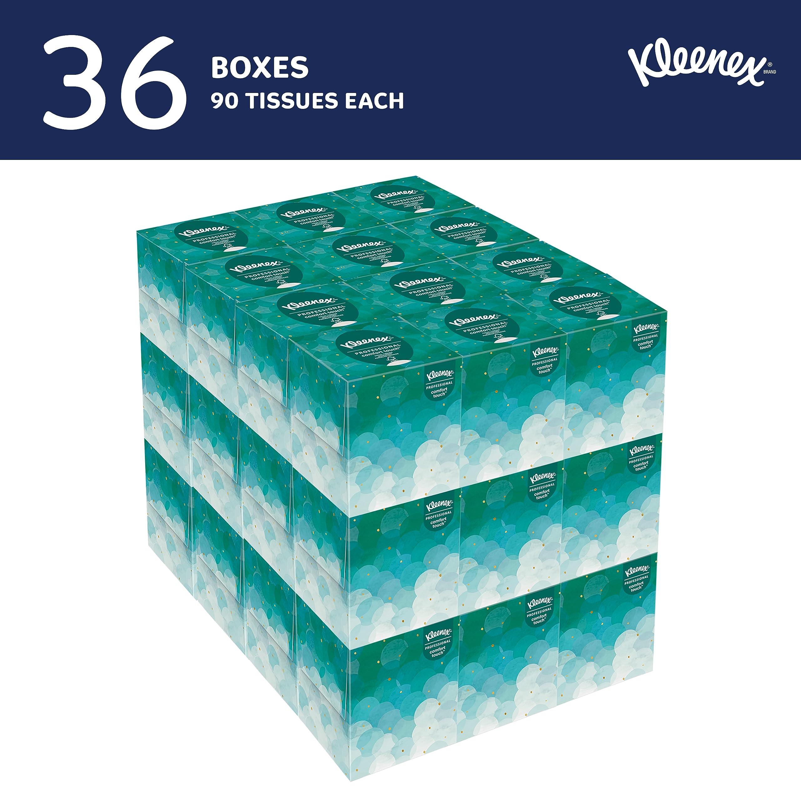 Kleenex Professional Facial Tissue, Bulk (21270), 2-Ply, White, Upright Cube Boxed Format, Designed for Business (90 Tissues/Box, 36 Boxes, 3,240 Sheets/Case) - Image 2
