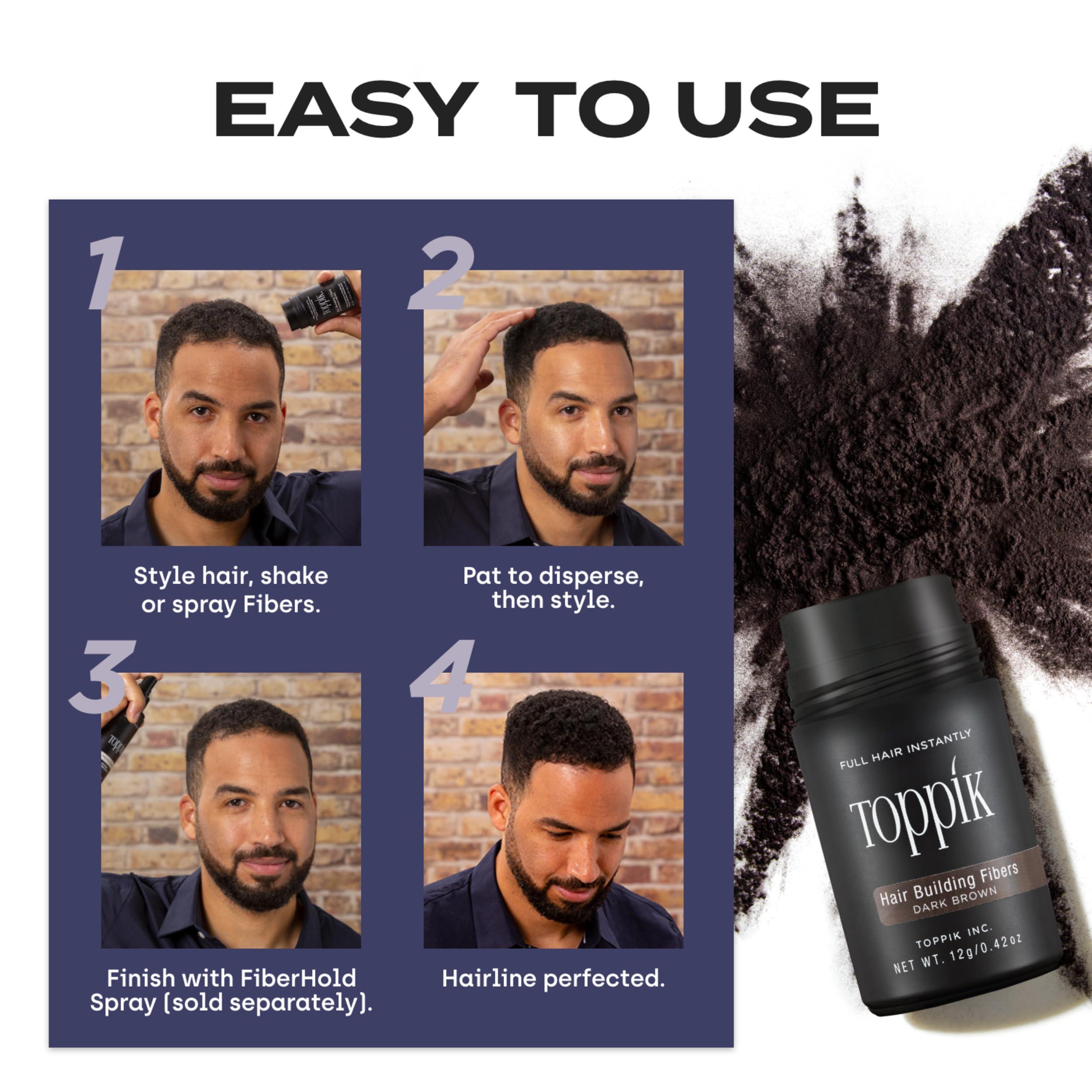 Toppik Hair Building Fibers, Fill In Fine or Thinning Hair Instantly Thicker, Fuller Looking Hair 9 Shades,4 size options - Image 4