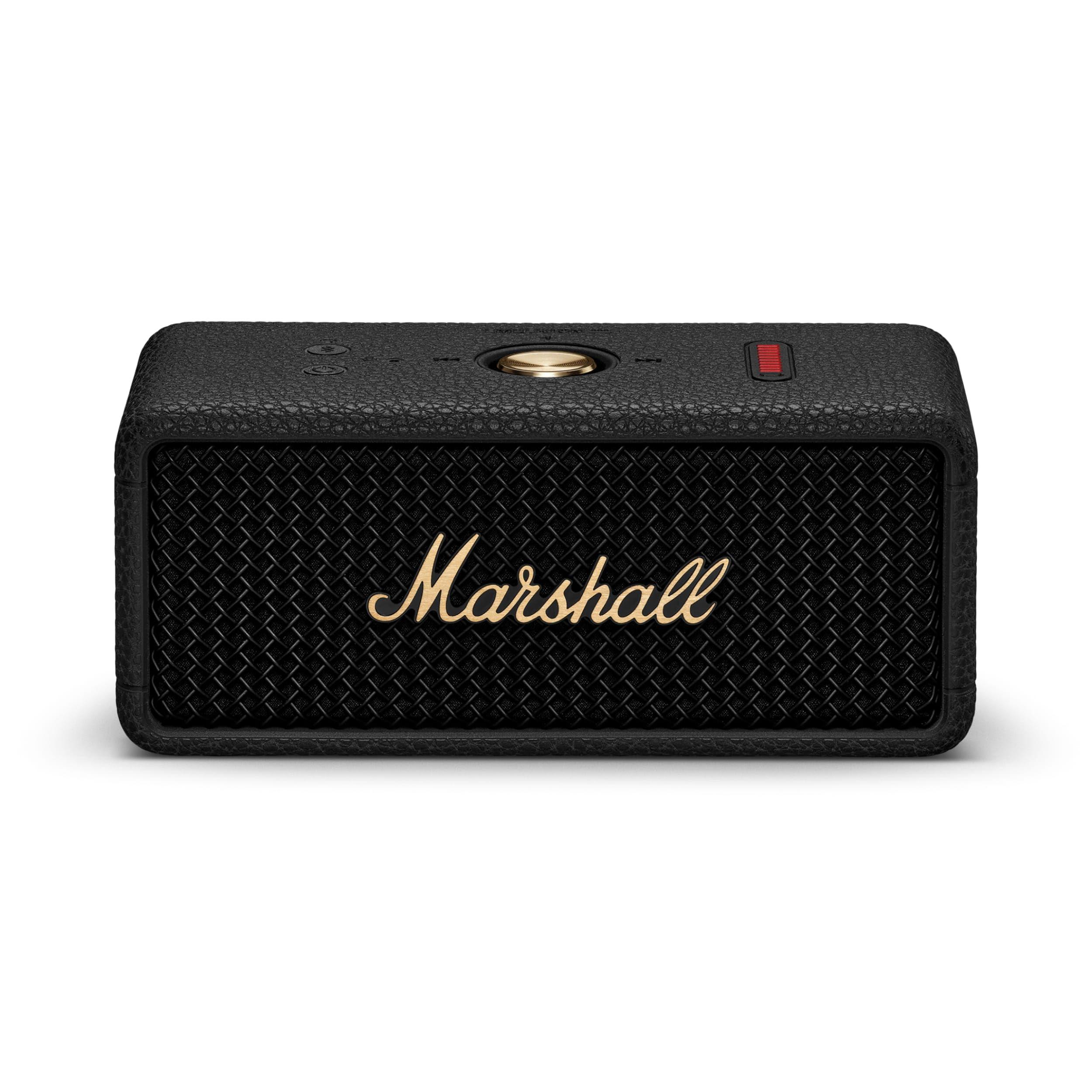 Marshall Emberton III Portable Bluetooth Speaker - Black & Brass
