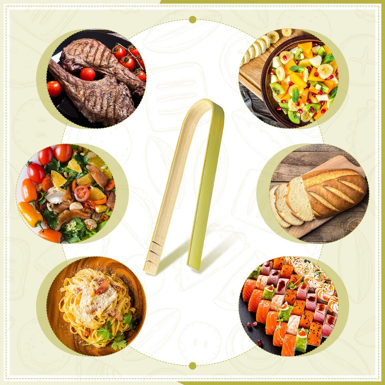 Chengu 240 Pcs Mini Bamboo Tongs Disposable Small Wooden Toaster Tongs Charcuterie Serving Party Cooking Utensils for Catering Buffet Appetizer Wedding Party Supplies(4 Inch) - Image 5