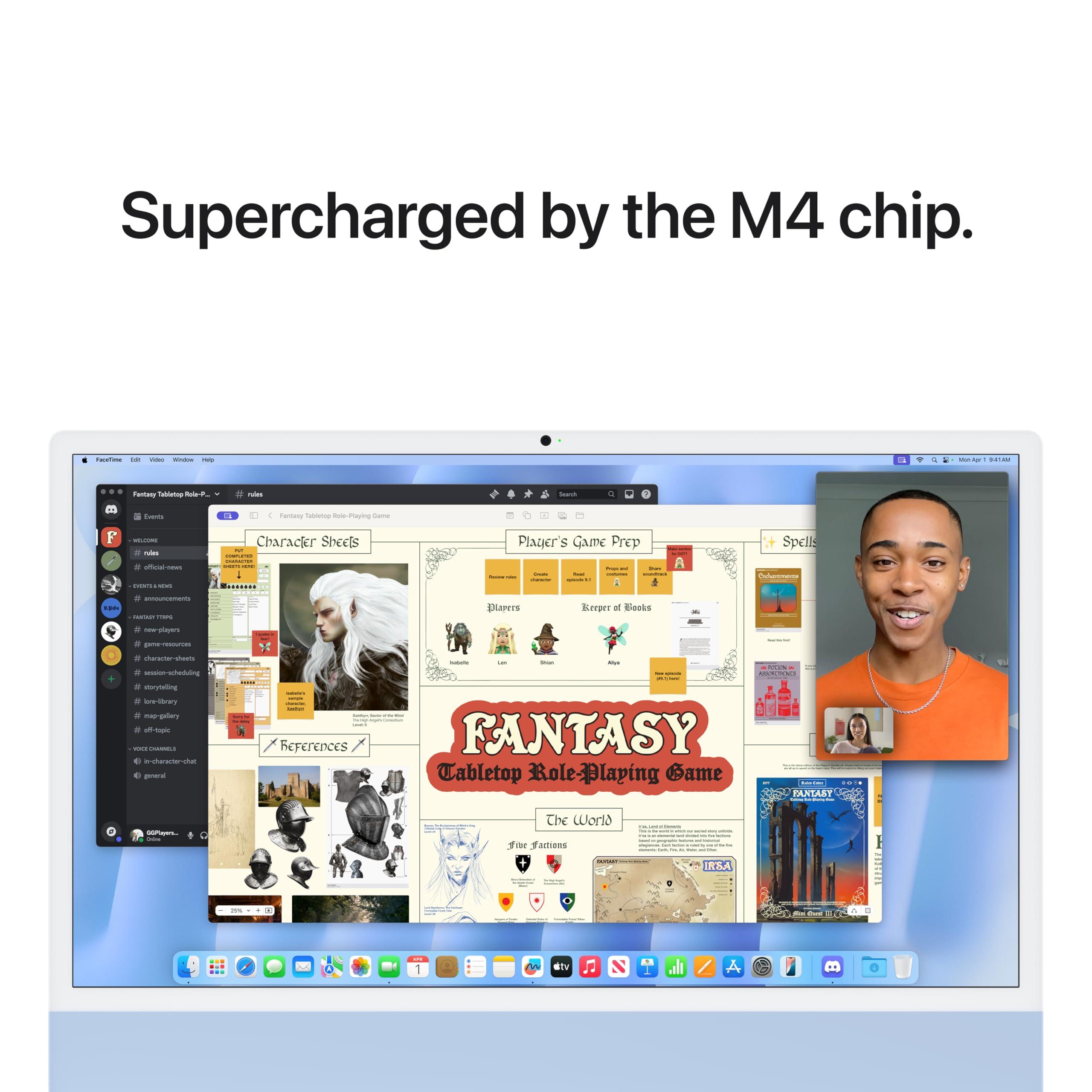 Apple 2024 iMac All-in-One Desktop Computer with M4 chip with 8-core CPU and 8-core GPU: Built for Apple Intelligence, 24-inch Retina Display, 16GB Unified Memory, 256GB SSD Storage; Blue - Image 4
