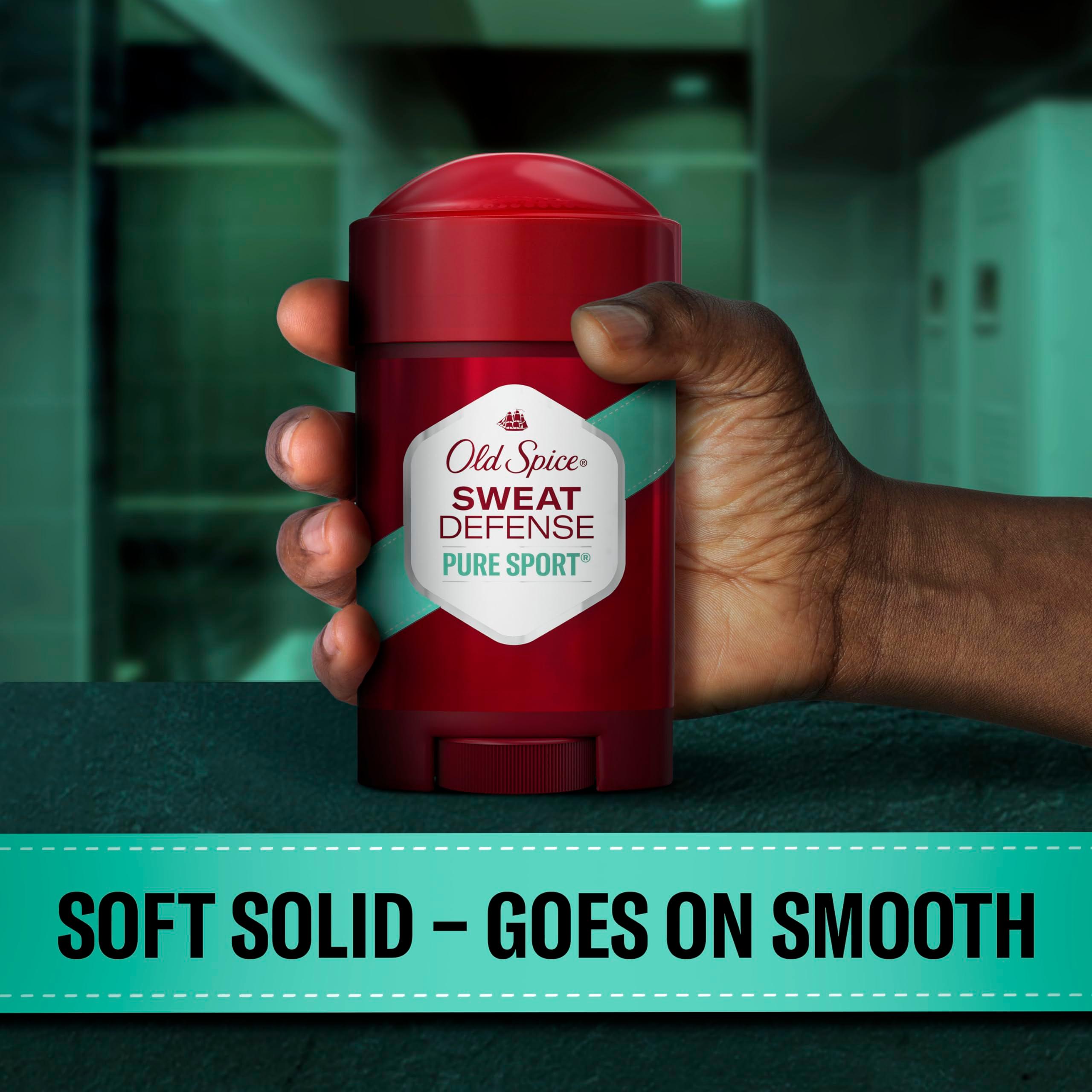 Old Spice Sweat Defense Antiperspirant & Deodorant for Men, 24/7 Ultimate Sweat Protection, Long Lasting Scent, Soft Solid, Pure Sport Scent, 2.6 oz - Image 5