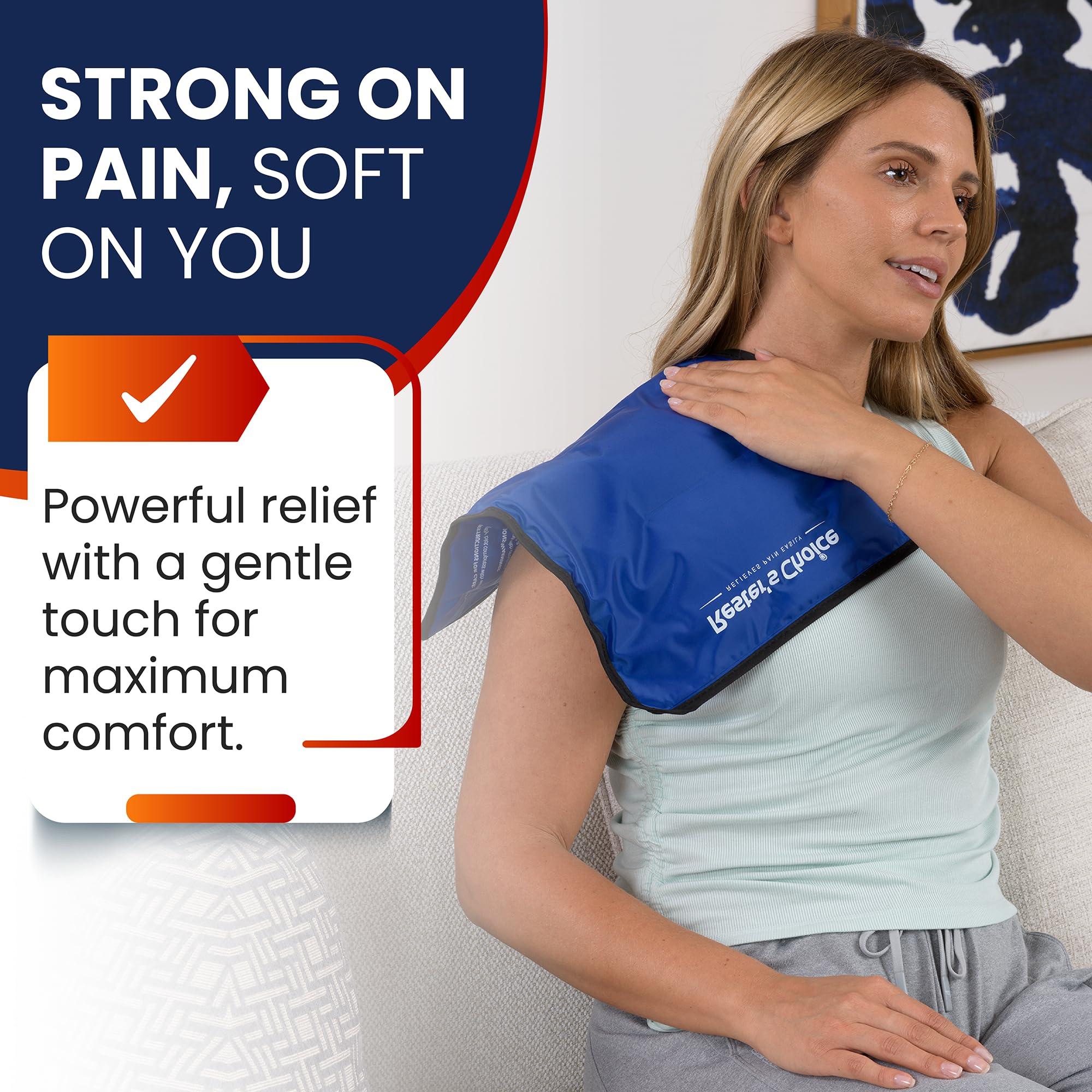 Gel Soft Flexible Ice Pack for Injuries Reusable - (Large: 11"x14.5") for Hip, Shoulder, Knee, Back - Comfy Cold Pack Compress for Swelling, Bruises, Surgery - Image 3