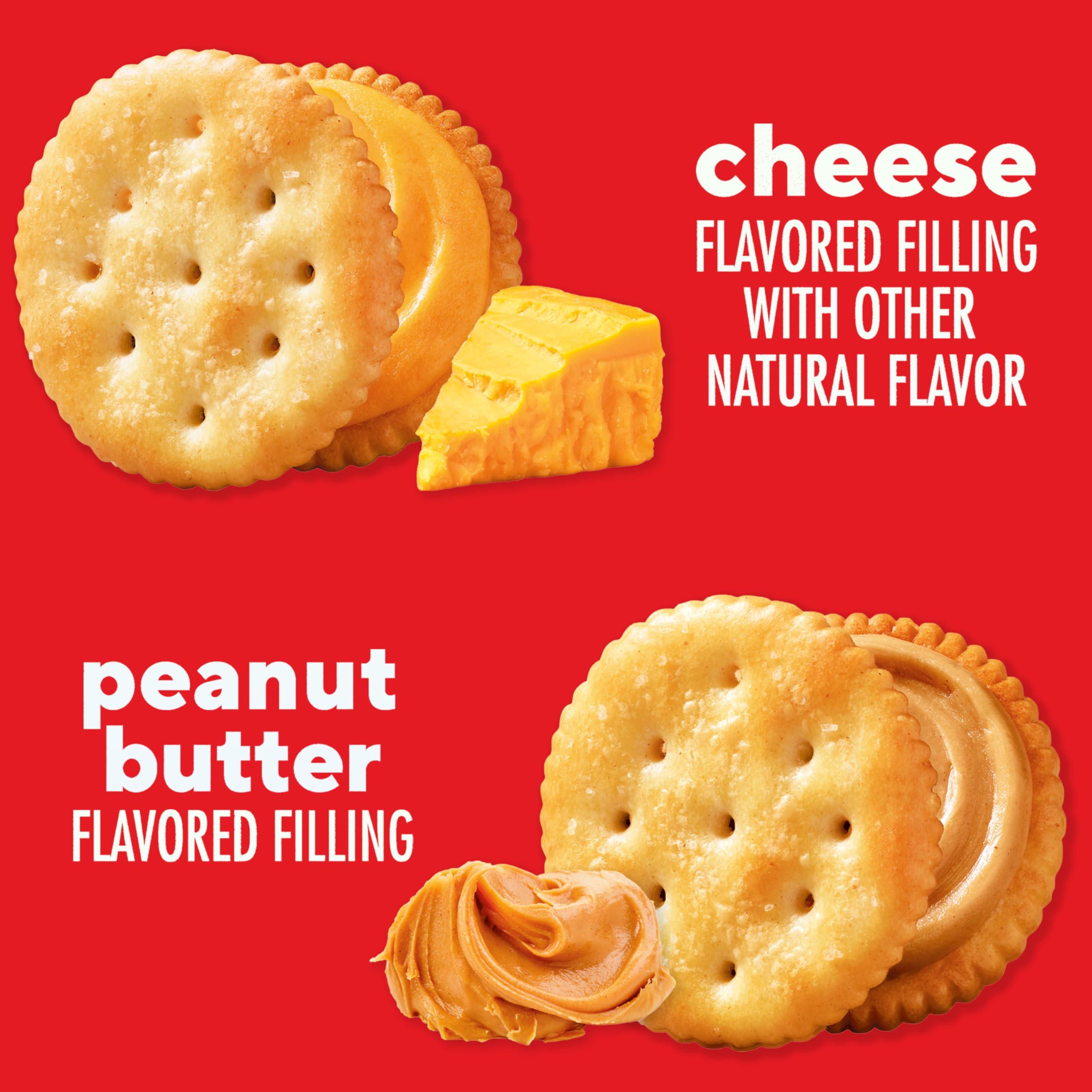 RITZ Peanut Butter and Cheese Sandwich Crackers Variety Pack, Lunch Snacks, 32 Snack Packs (6 Crackers Per Pack) - Image 4