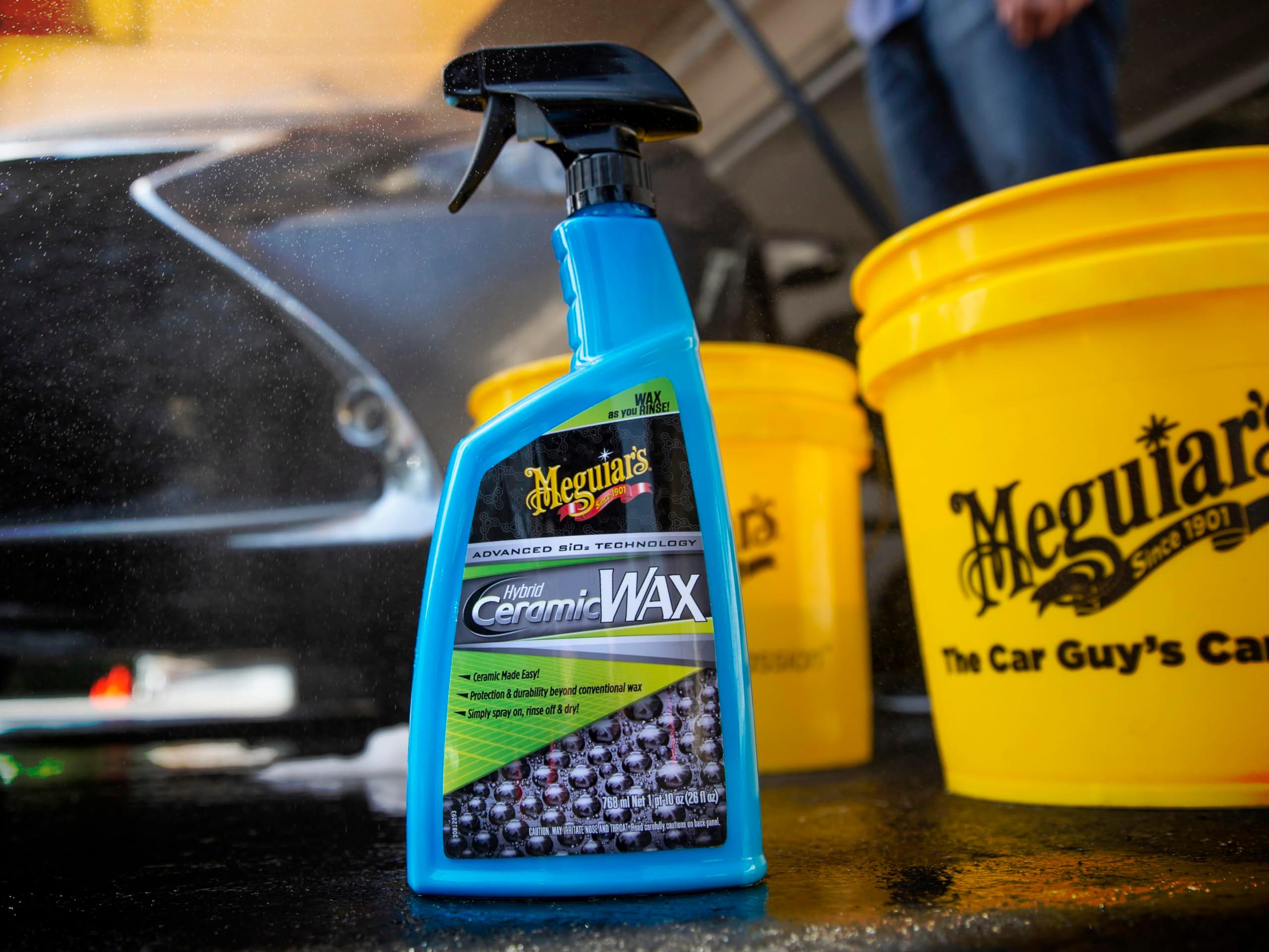 Meguiar's Hybrid Ceramic Wax, Easy-to-Use Spray Wax for Car Detailing with the Superior Protective Power of Advanced SiO2 Hybrid Barrier Technology, 26 Oz Spray Bottle - Image 3